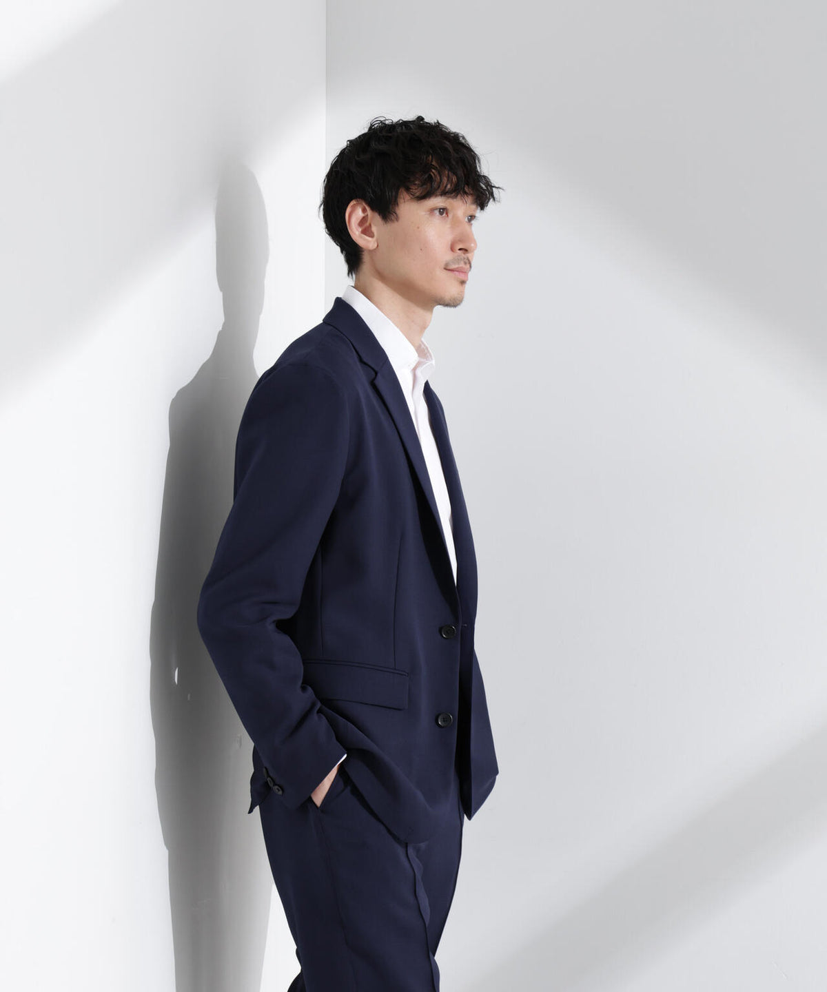 「N JACKET PREMIUM」強撚ピケストレッチジャケット(セットアップ可) 6685117201