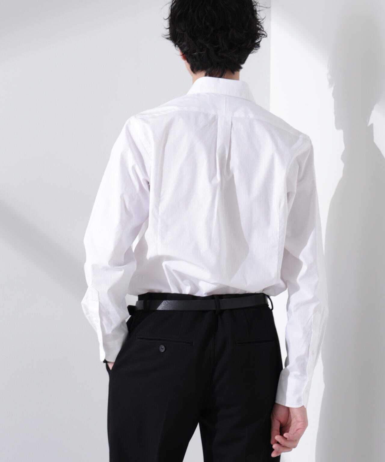 「N shirt」Anti Soaked(R) 汗染み防止ホリゾンタルカラーシャツ長袖 6685120202