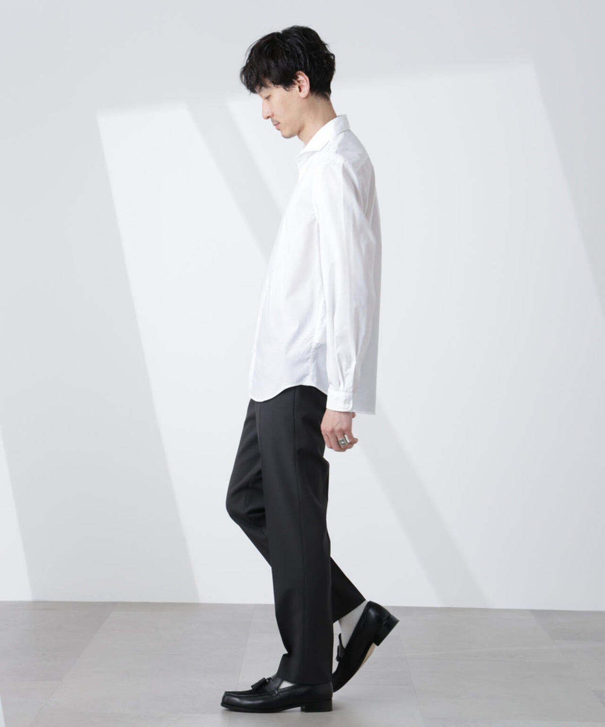 「ICE FLOW LINEN」カッタウェイシャツ 長袖 6685120207