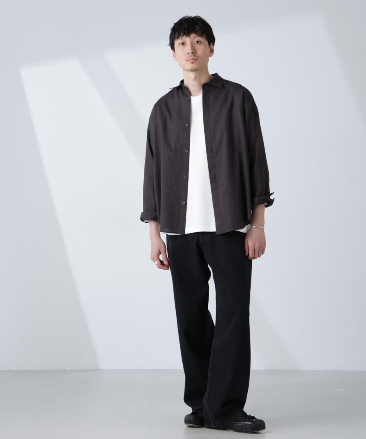 「BELGIUM LINEN FABRICS」リネンコットンレギュラーシャツ 6685120218