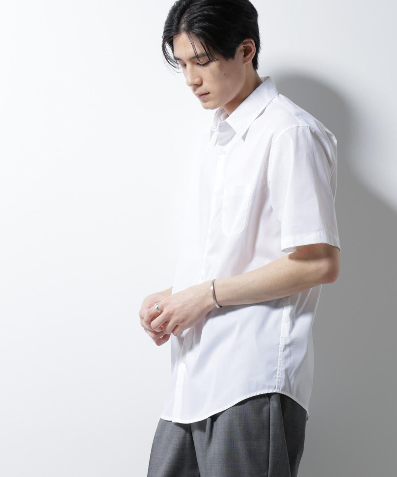 「ICE FLOW LINEN」レギュラーカラーシャツ 半袖 6685121202