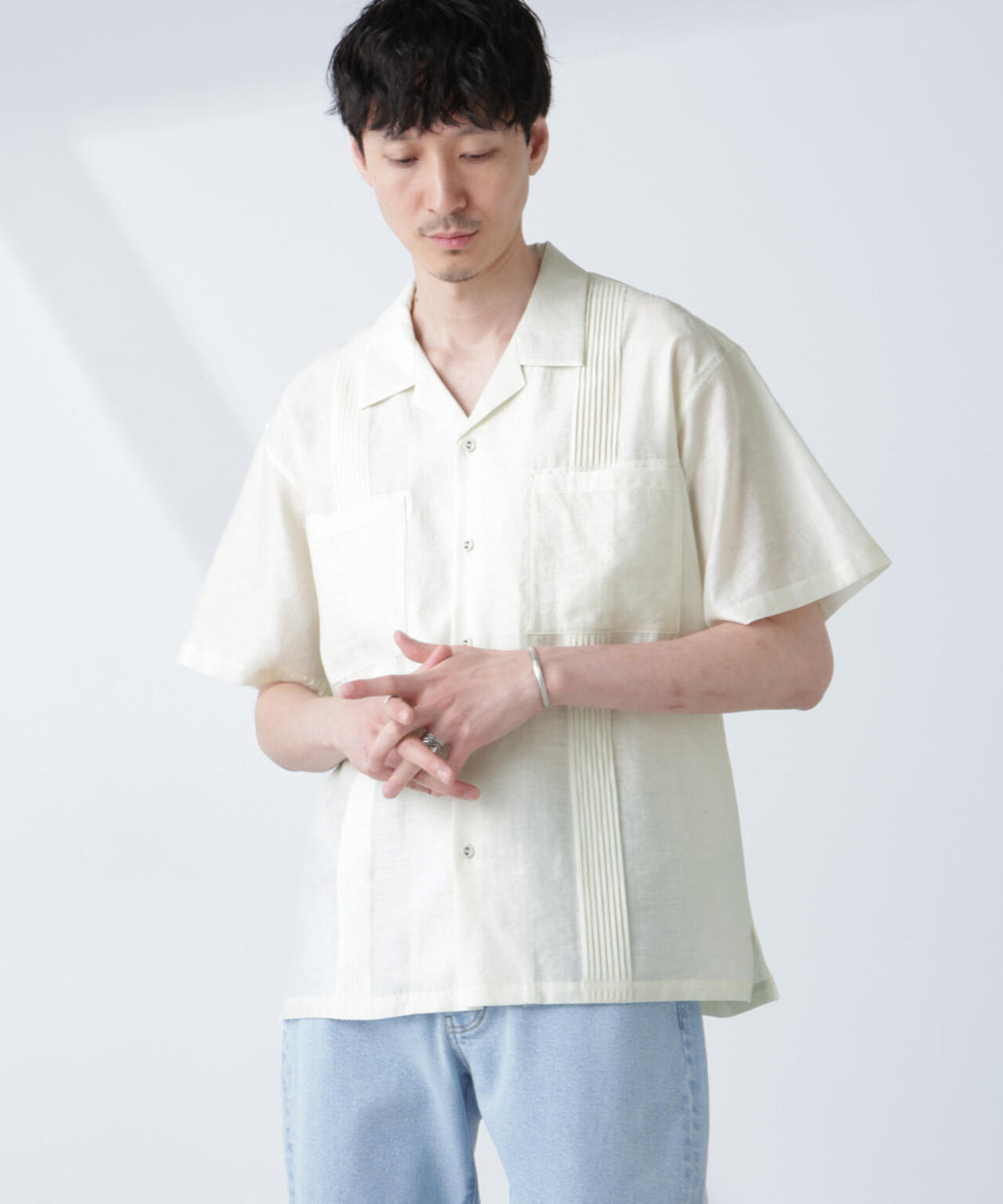 オープンカラーキューバシャツ 6685121219