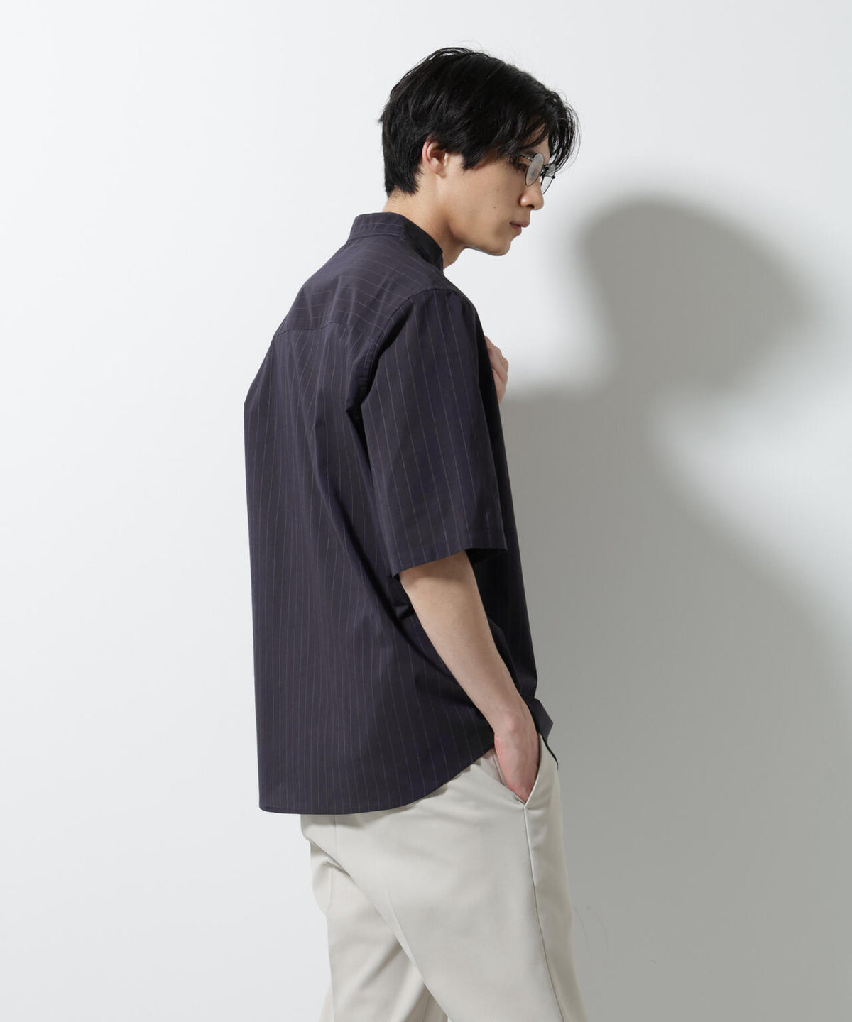 TEXBRID(R)バンドカラーシャツ 半袖 6685121234
