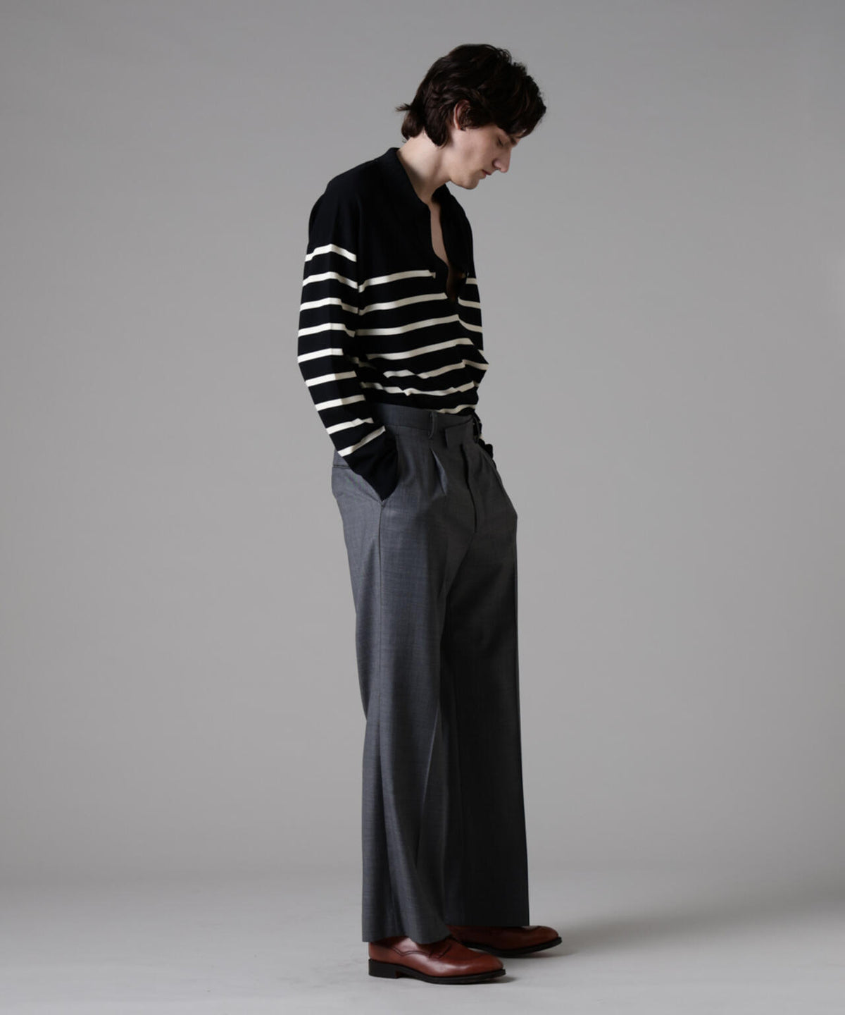 「ASSEMBLANC」シルクブレンドヤーンバスクスキッパー 6685122212