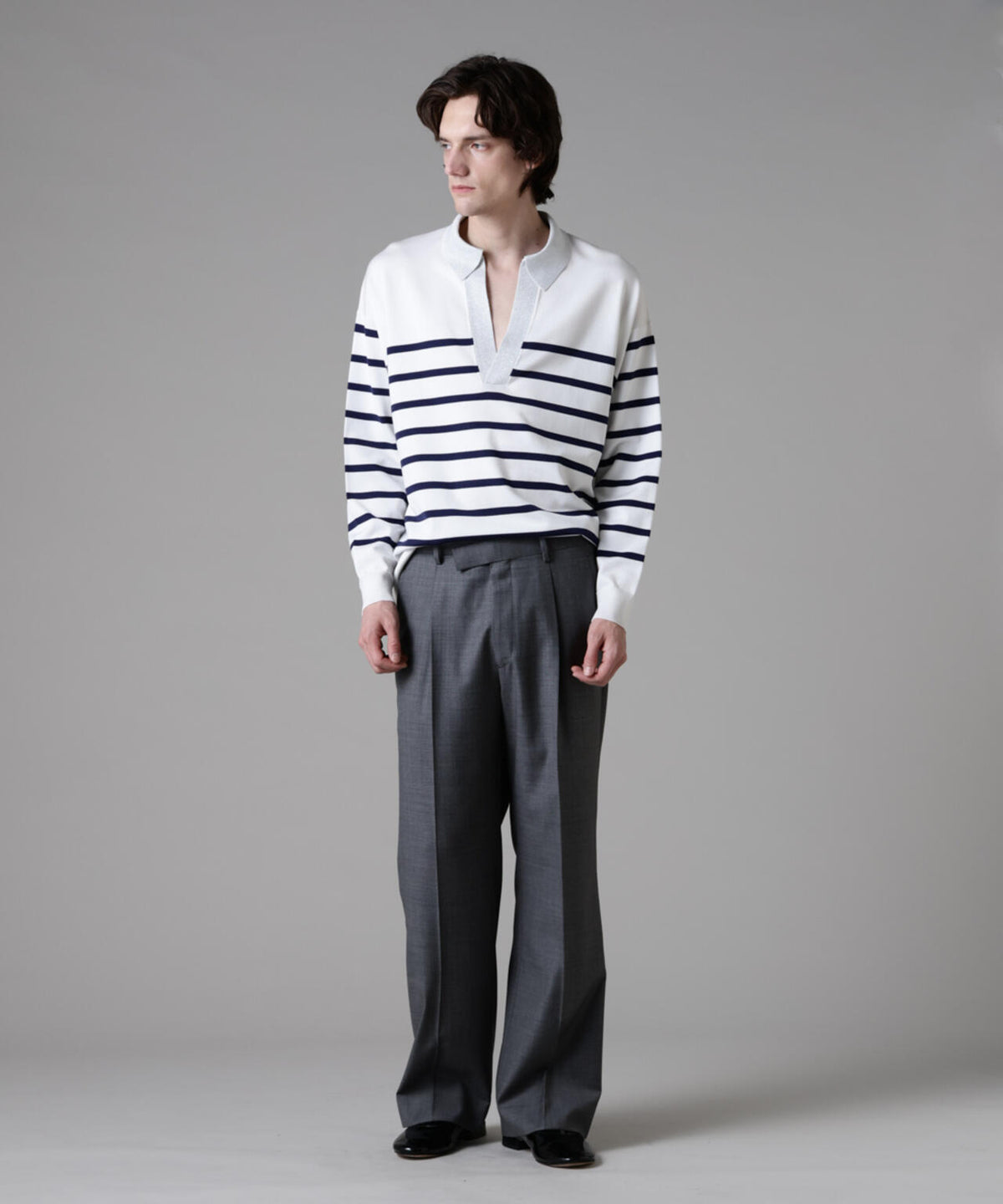「ASSEMBLANC」シルクブレンドヤーンバスクスキッパー 6685122212