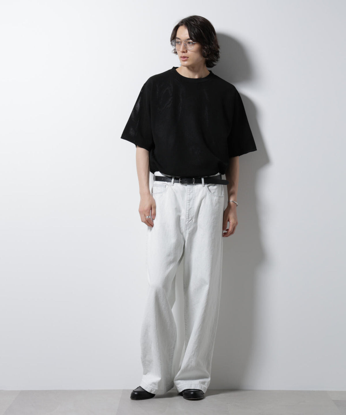 スポンディッシュ メッシュ クルーネックニットTEE 6685122219