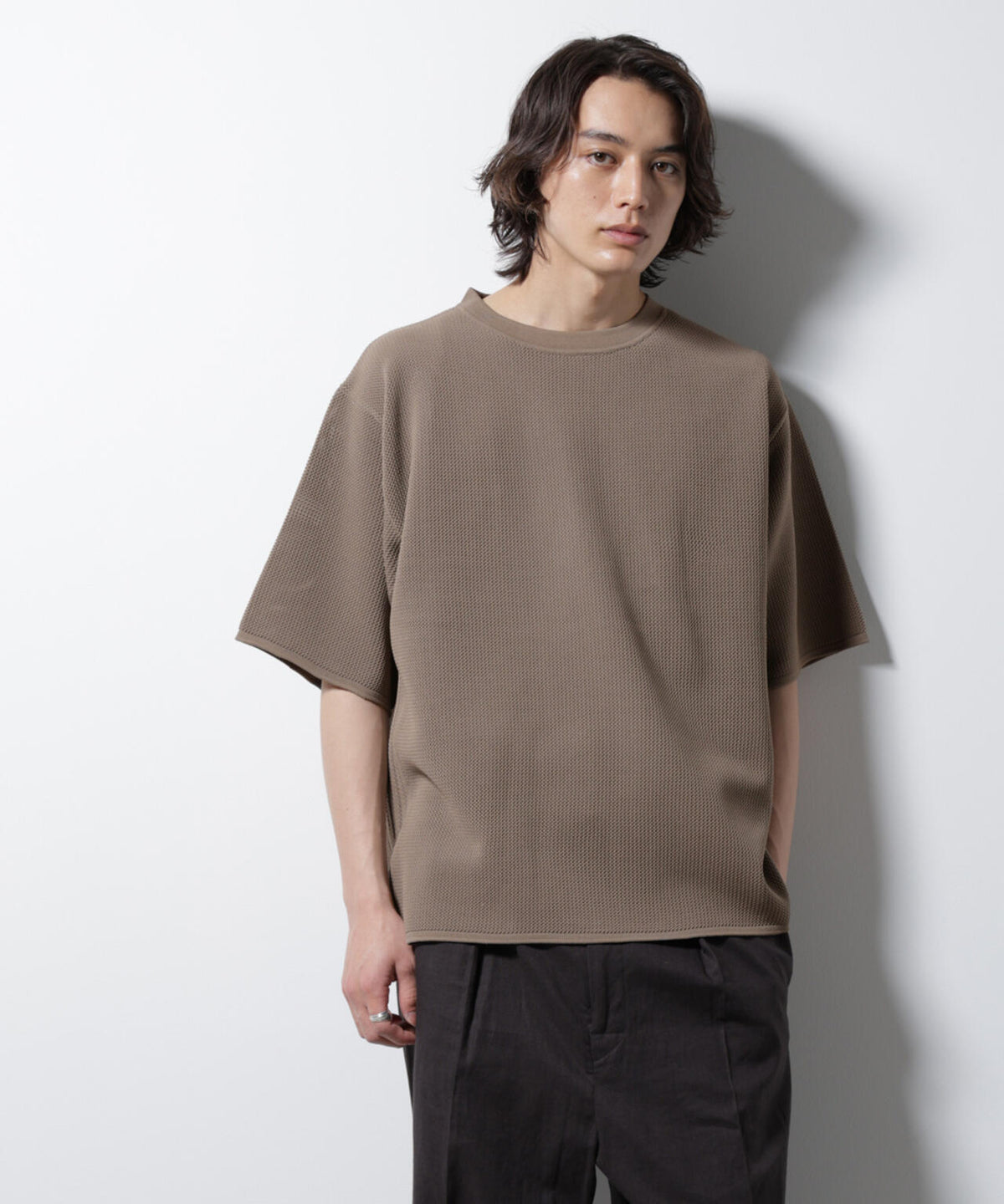 スポンディッシュ メッシュ クルーネックニットTEE 6685122219