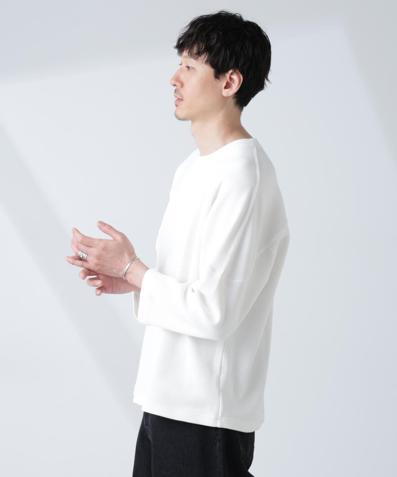 変形ハニカムジャガードフットボールTシャツ 6685123221