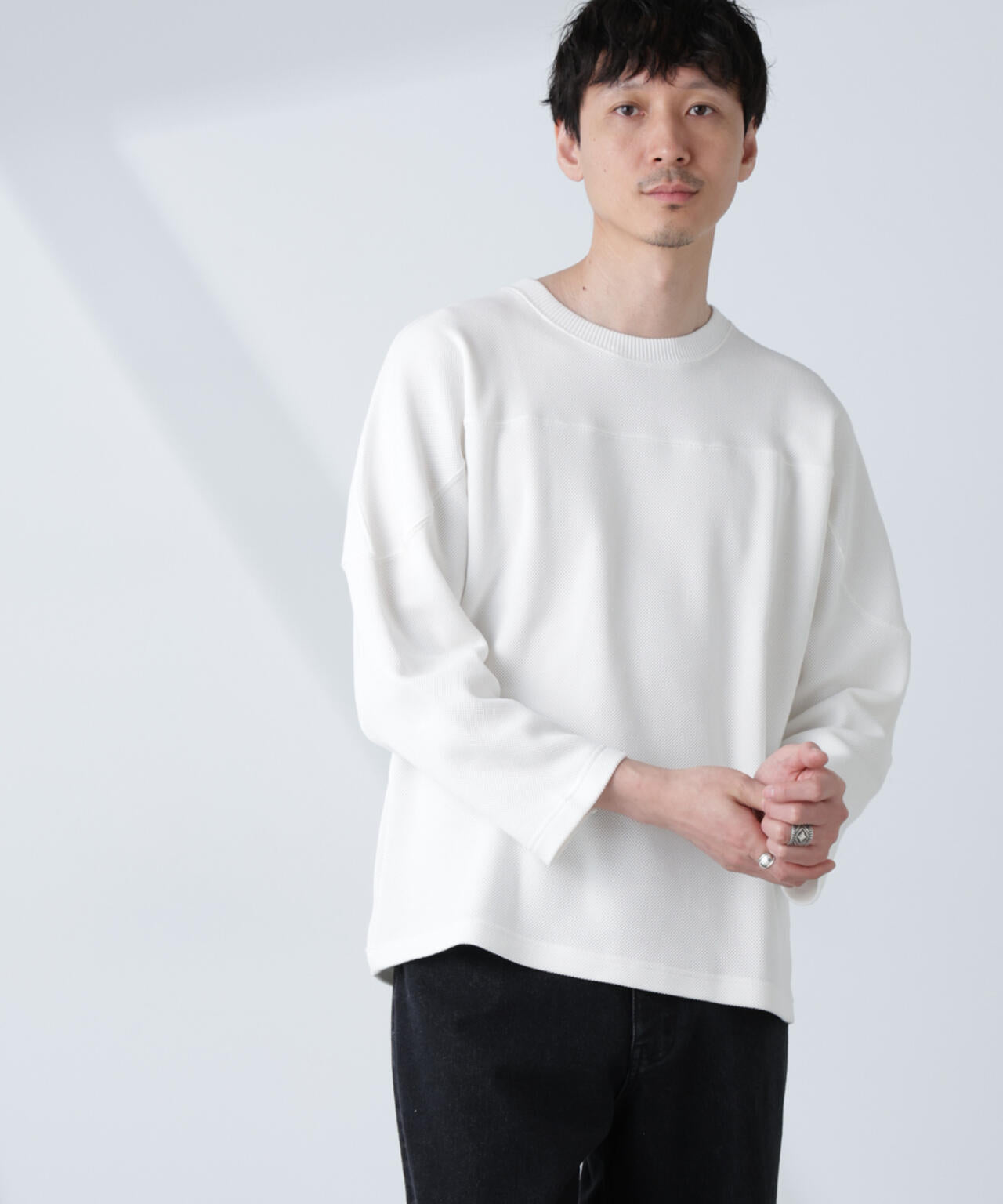 変形ハニカムジャガードフットボールTシャツ 6685123221