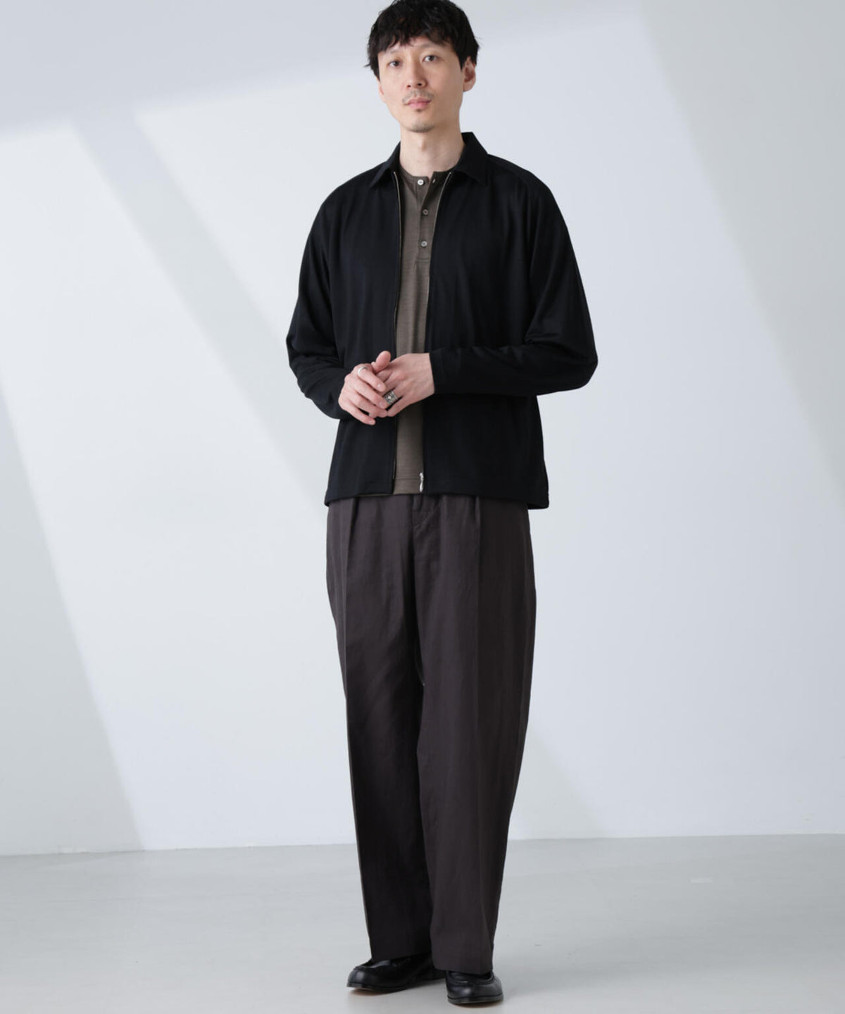 「ALL-DAYS COMFORT 100% WOOL」 ZIPプルオーバー 6685123222