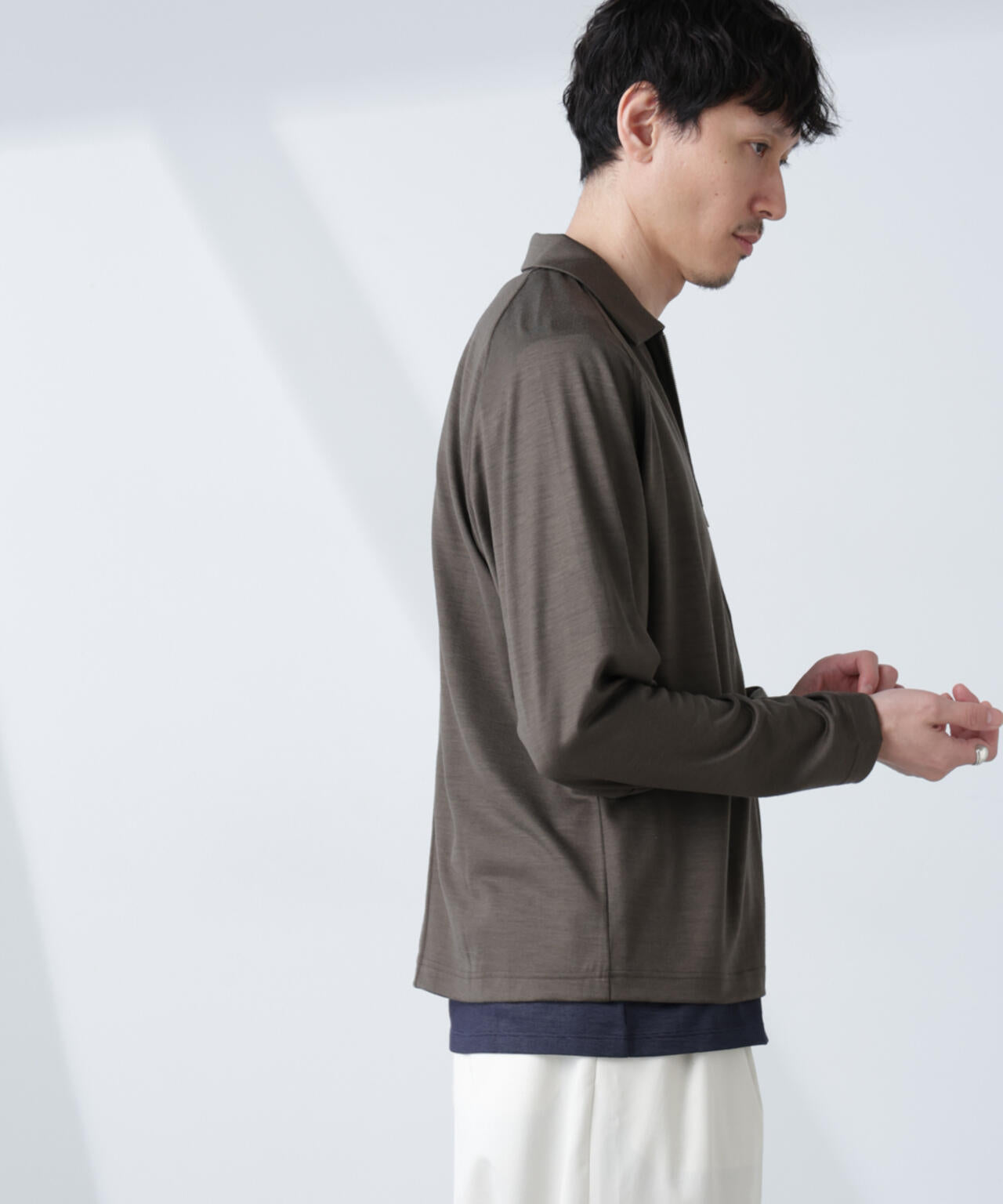 「ALL-DAYS COMFORT 100% WOOL」 ZIPプルオーバー 6685123222
