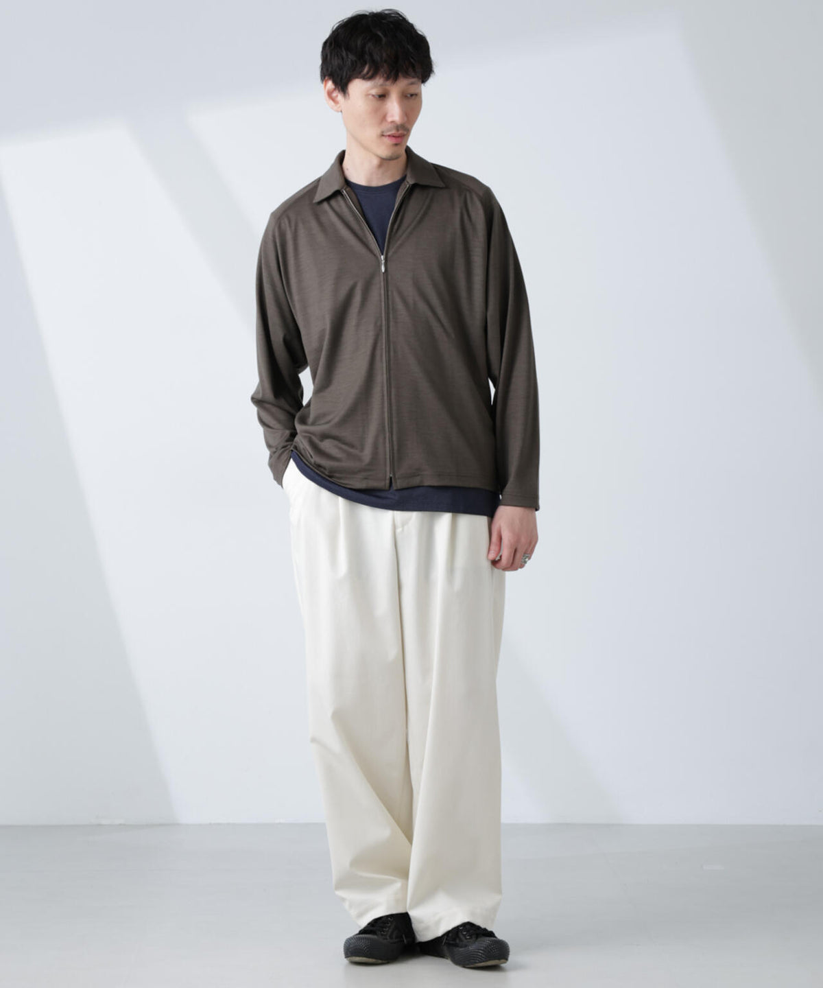 「ALL-DAYS COMFORT 100% WOOL」 ZIPプルオーバー 6685123222