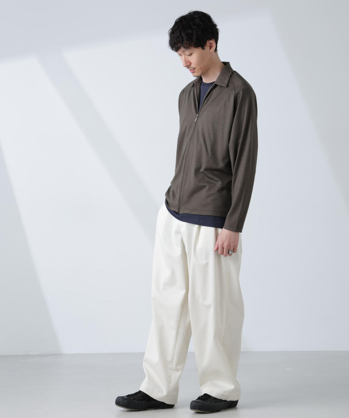 「ALL-DAYS COMFORT 100% WOOL」 ZIPプルオーバー 6685123222