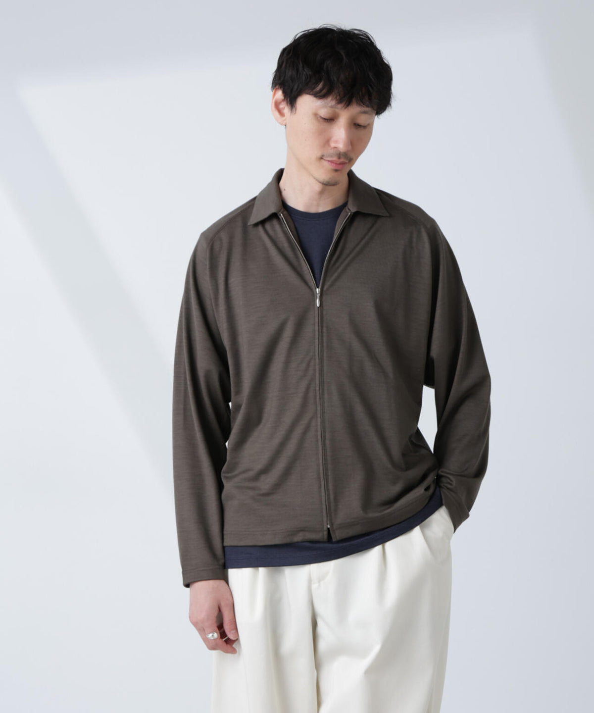 「ALL-DAYS COMFORT 100% WOOL」 ZIPプルオーバー 6685123222