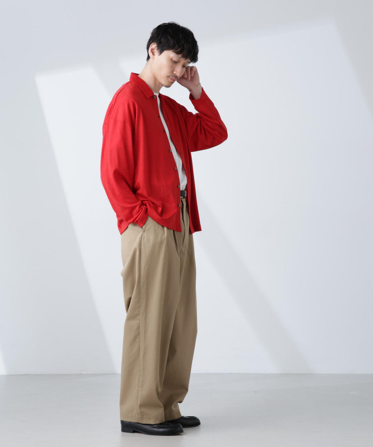 「ALL-DAYS COMFORT 100% WOOL」 シャツカーディガン 6685123223