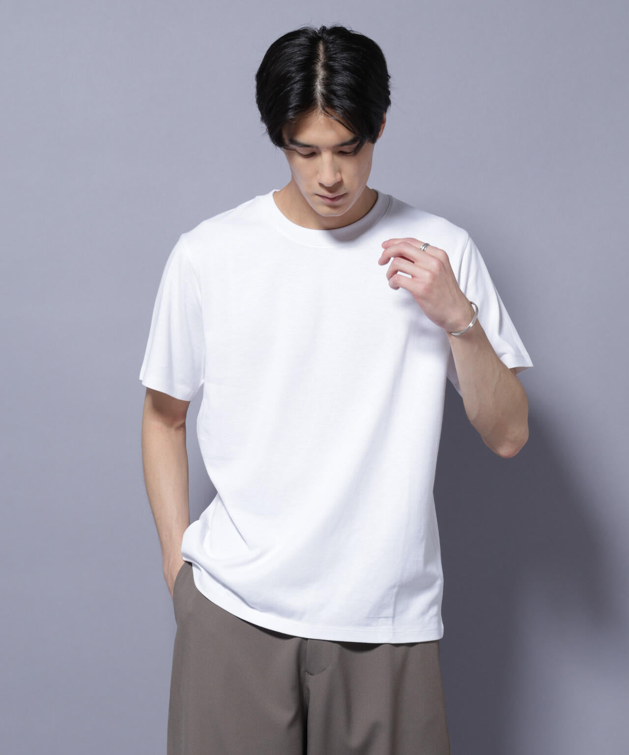 Anti Soaked(R) 汗染み防止 クルーネック レギュラーシルエットTシャツ 6685124202
