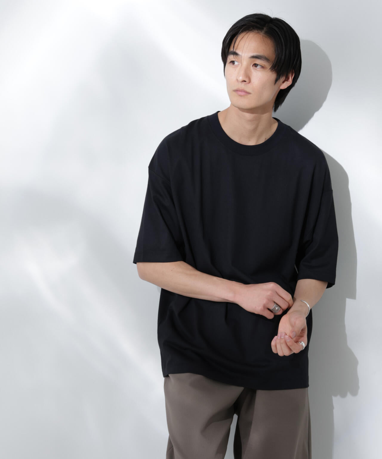 Anti Soaked(R) 汗染み防止 クルーネック ビッグシルエットTシャツ 6685124203