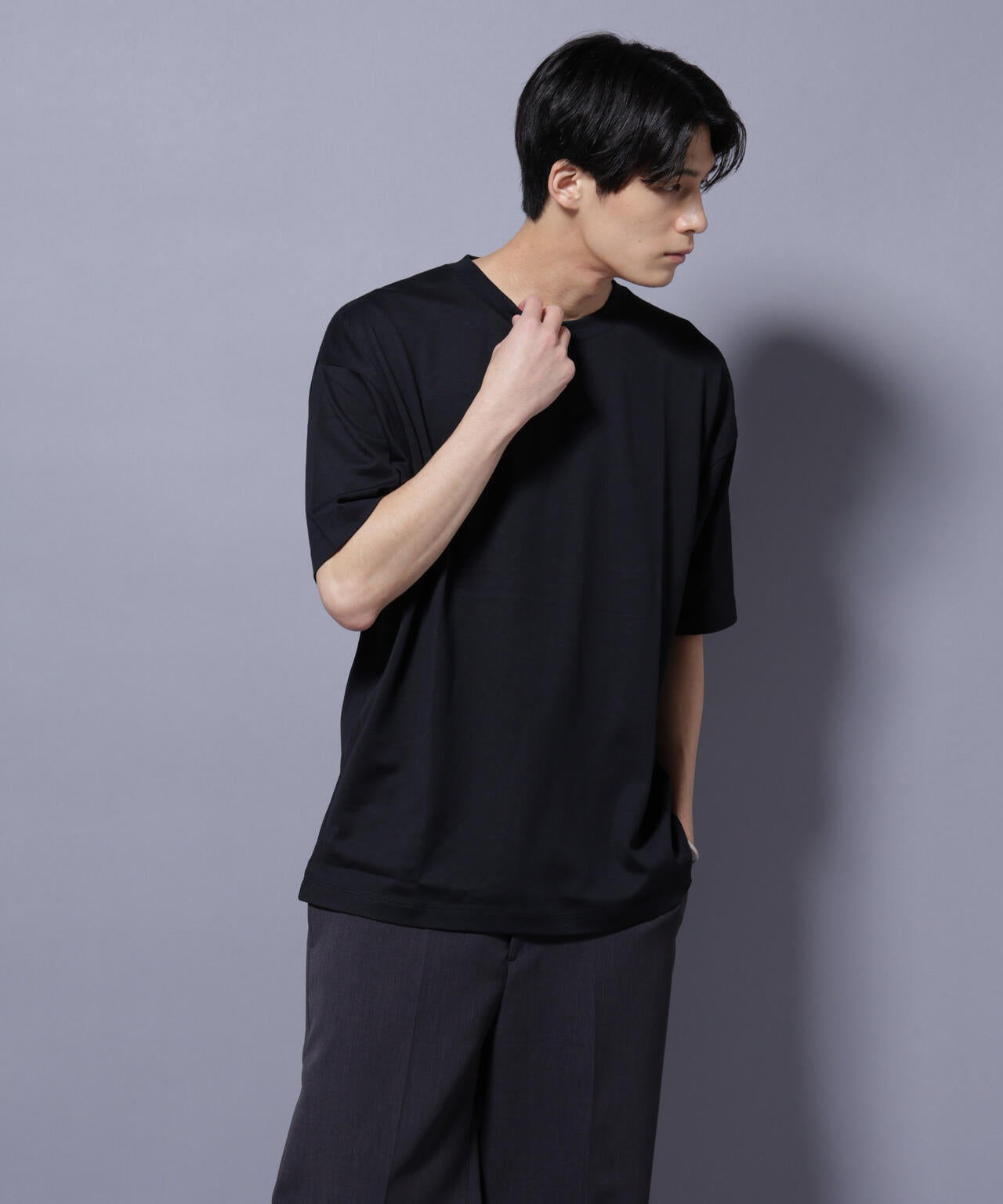Anti Soaked(R) 汗染み防止 クルーネック ビッグシルエットTシャツ 6685124203