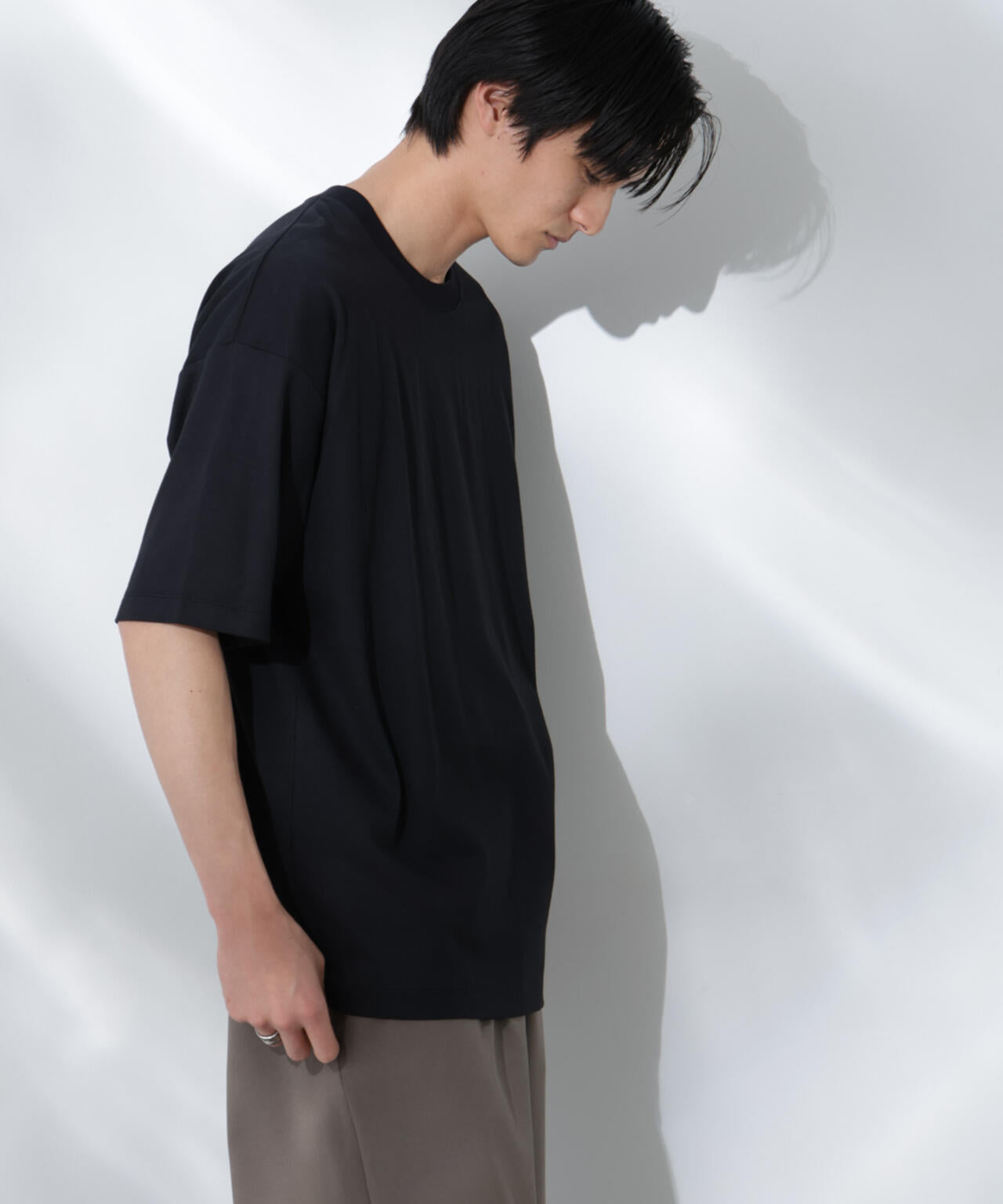 Anti Soaked(R) 汗染み防止 クルーネック ビッグシルエットTシャツ 6685124203