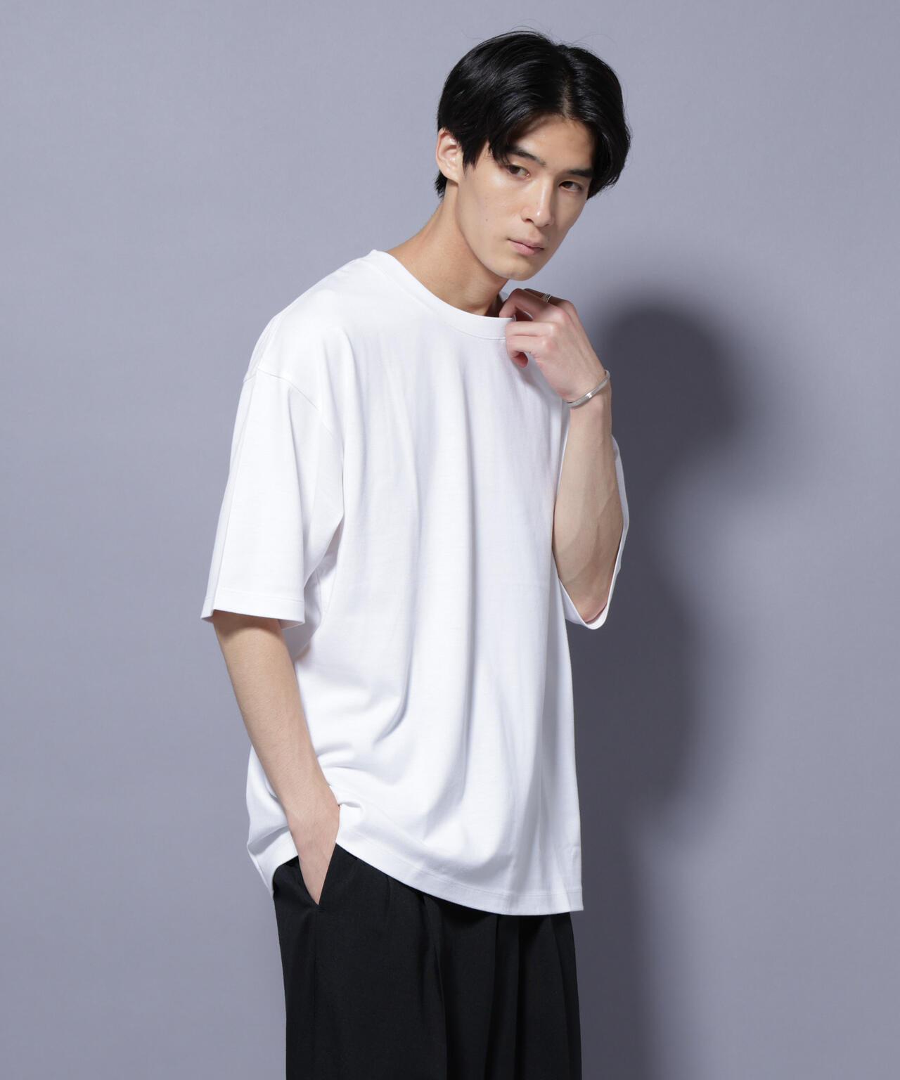 Anti Soaked(R) 汗染み防止 クルーネック ビッグシルエットTシャツ 6685124203