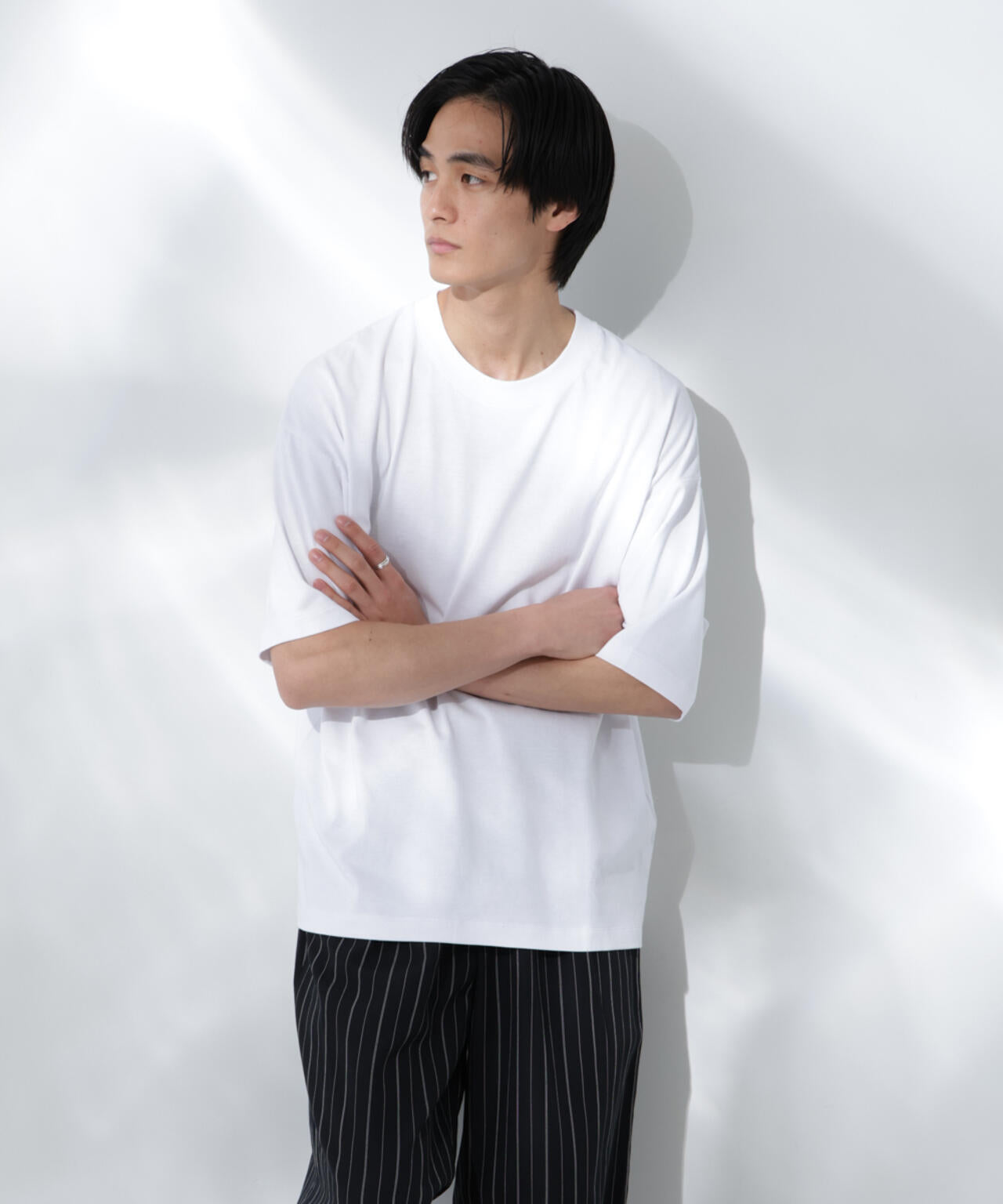 Anti Soaked(R) 汗染み防止 クルーネック ビッグシルエットTシャツ 6685124203