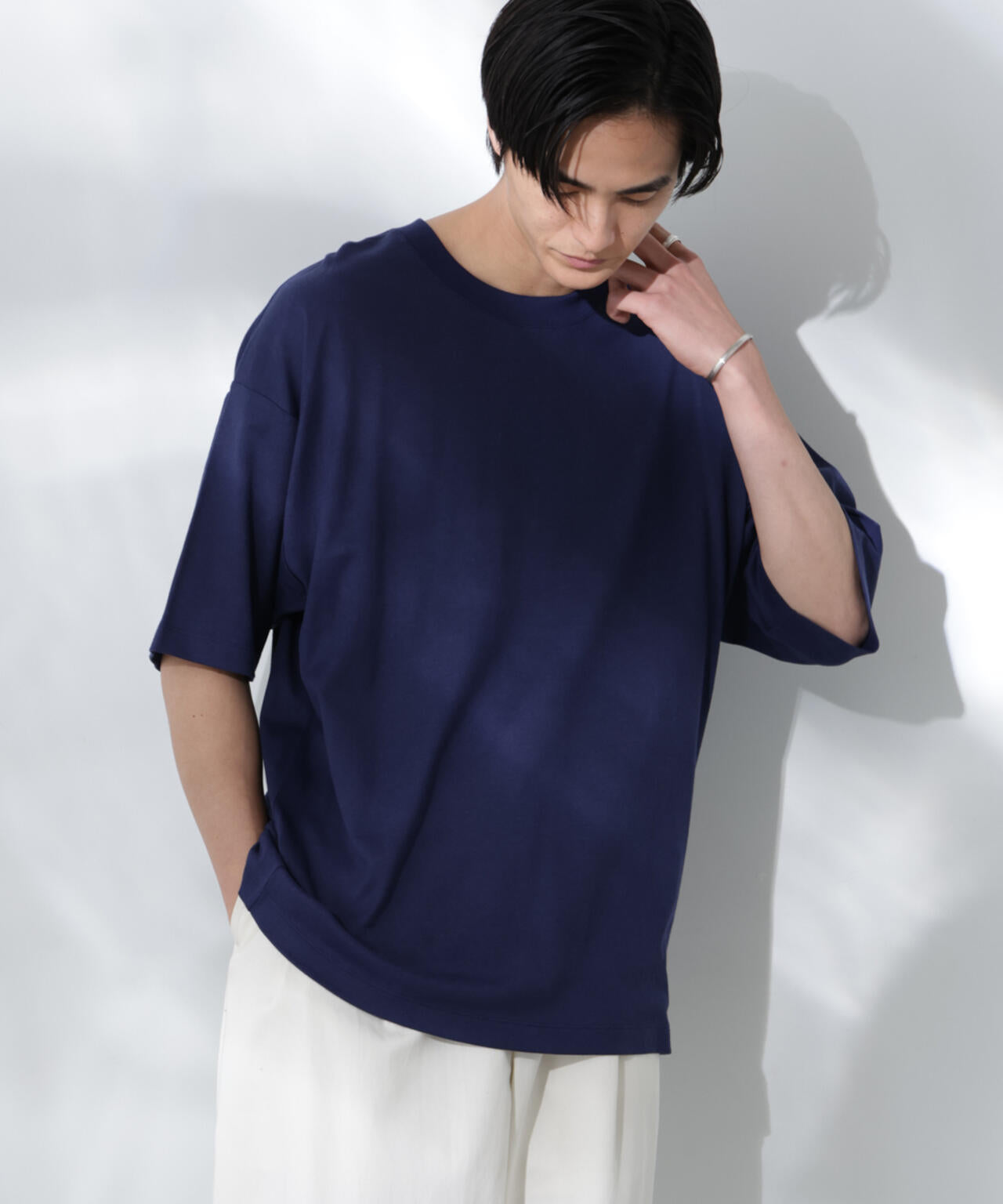 Anti Soaked(R) 汗染み防止 クルーネック ビッグシルエットTシャツ 6685124203
