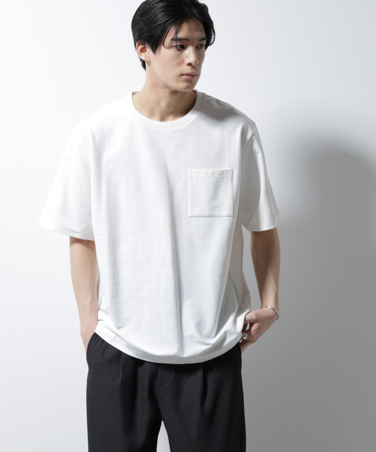 「MC」coveross(R)ツイル調 冷感プレーティング天竺 ポケットTシャツ 6685124238