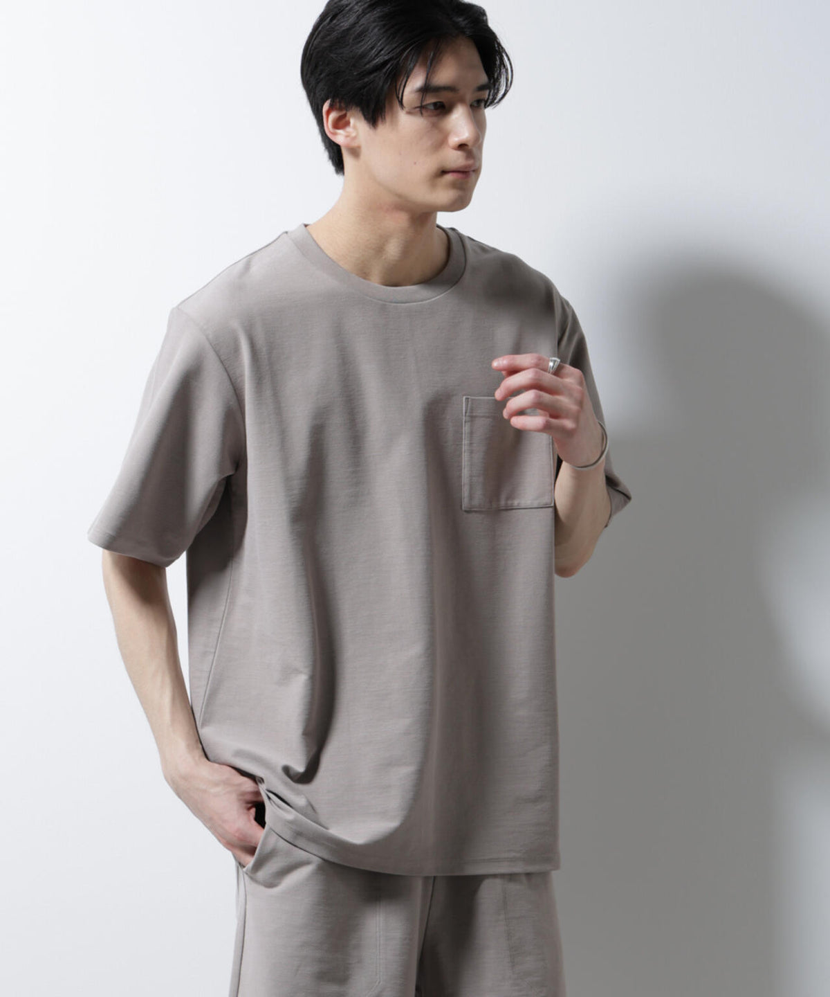 「MC」coveross(R)ツイル調 冷感プレーティング天竺 ポケットTシャツ 6685124238