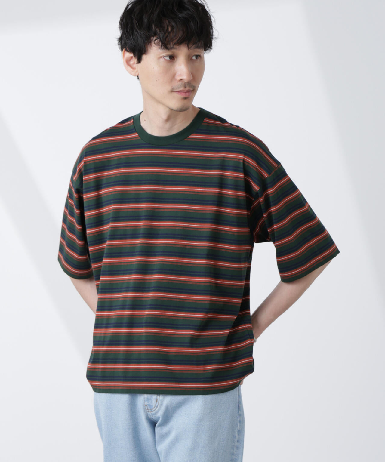 マイクロランダムボーダーTシャツ 6685124248