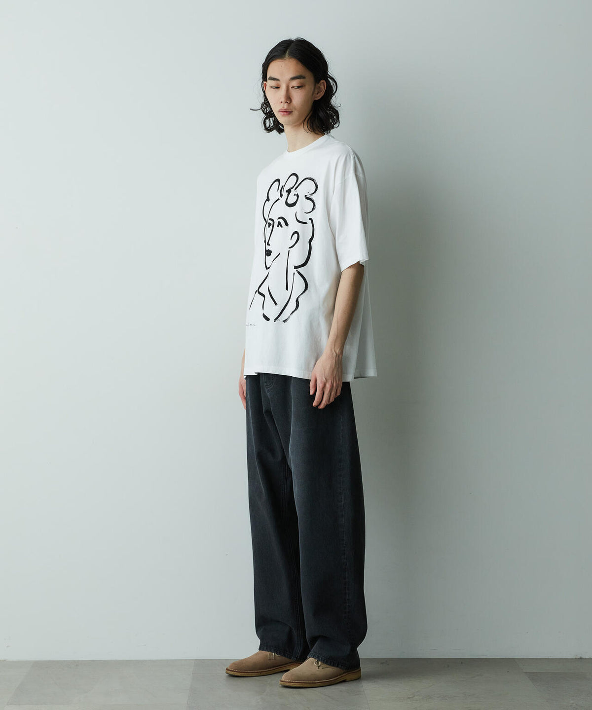 「HOTEL PALACE」オテルパラス 13ozバイオブリーチルーズシルエットデニムパンツ 6685127205