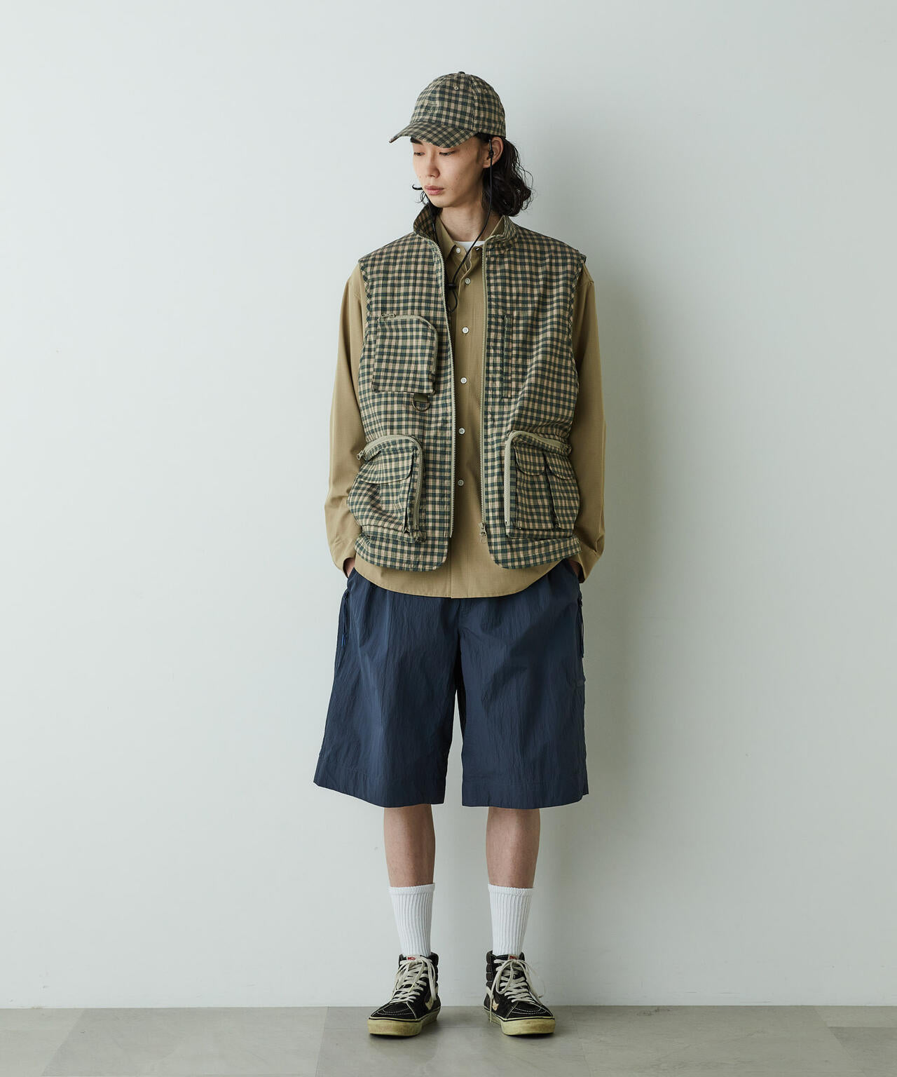 「HOTEL PALACE」 オテルパラス デジタルプリントチェックキャップ 6685139201