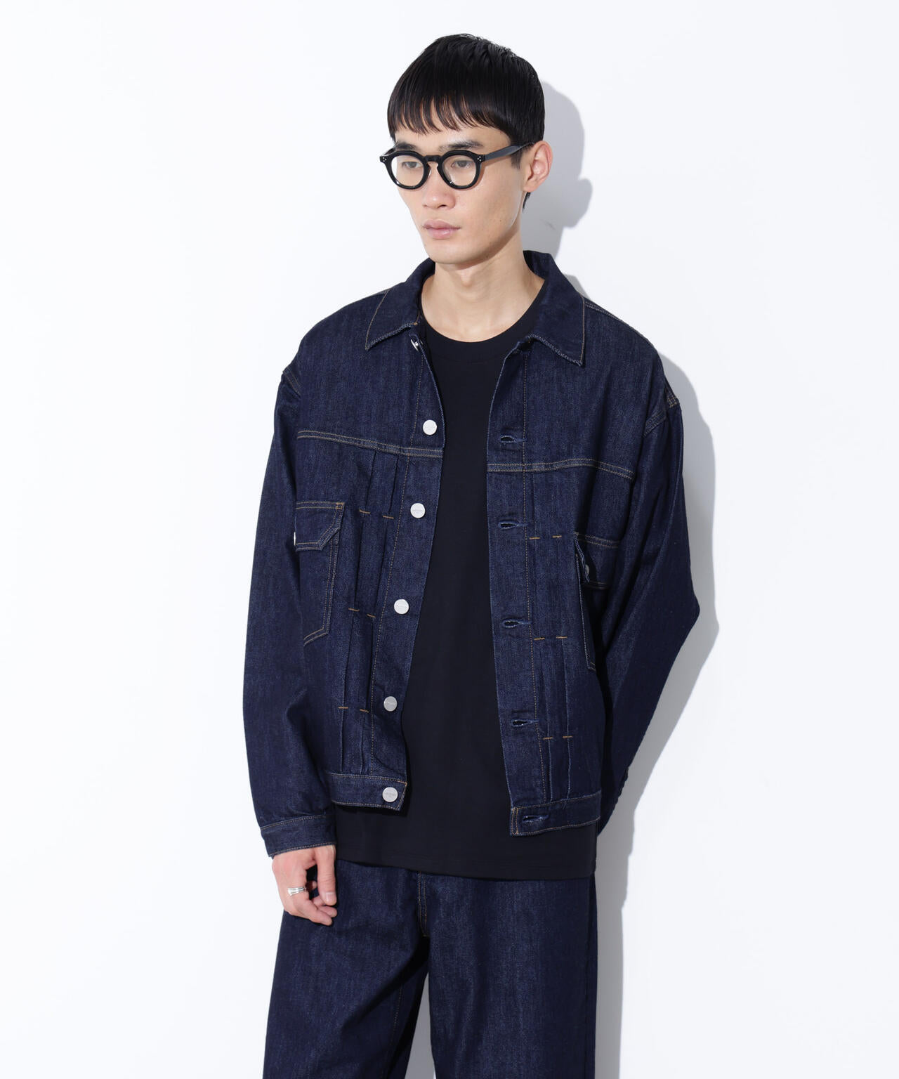 AUTHENコラボ SILKNIZED DENIM トラッカージャケット(セットアップ可) 6685212212