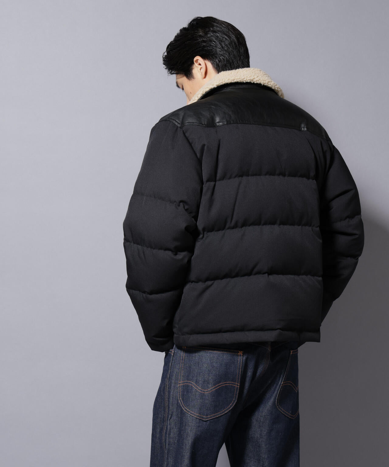 「西川ダウン(R)」ボアカラーサージショートダウン 6685214205