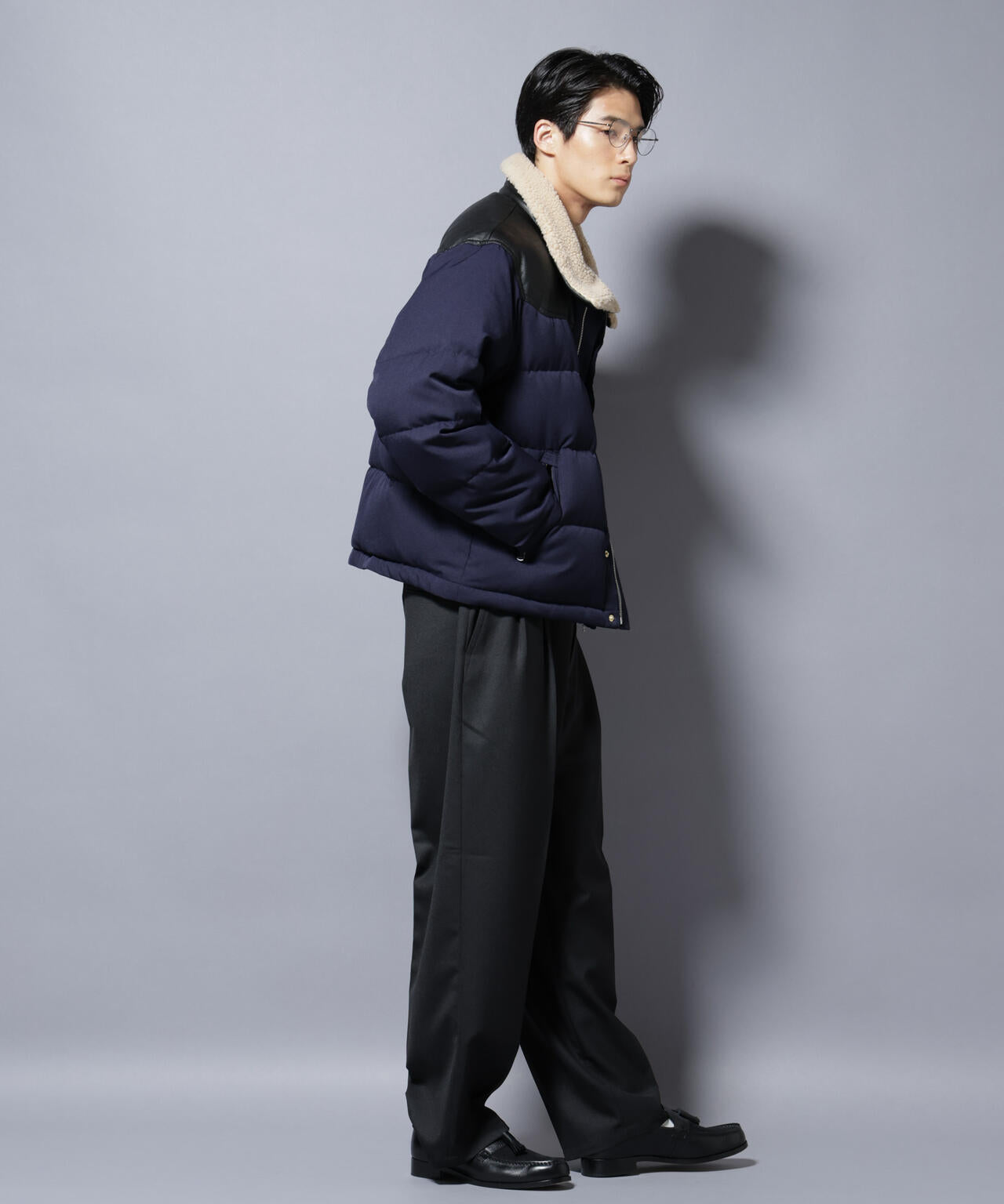 「西川ダウン(R)」ボアカラーサージショートダウン 6685214205