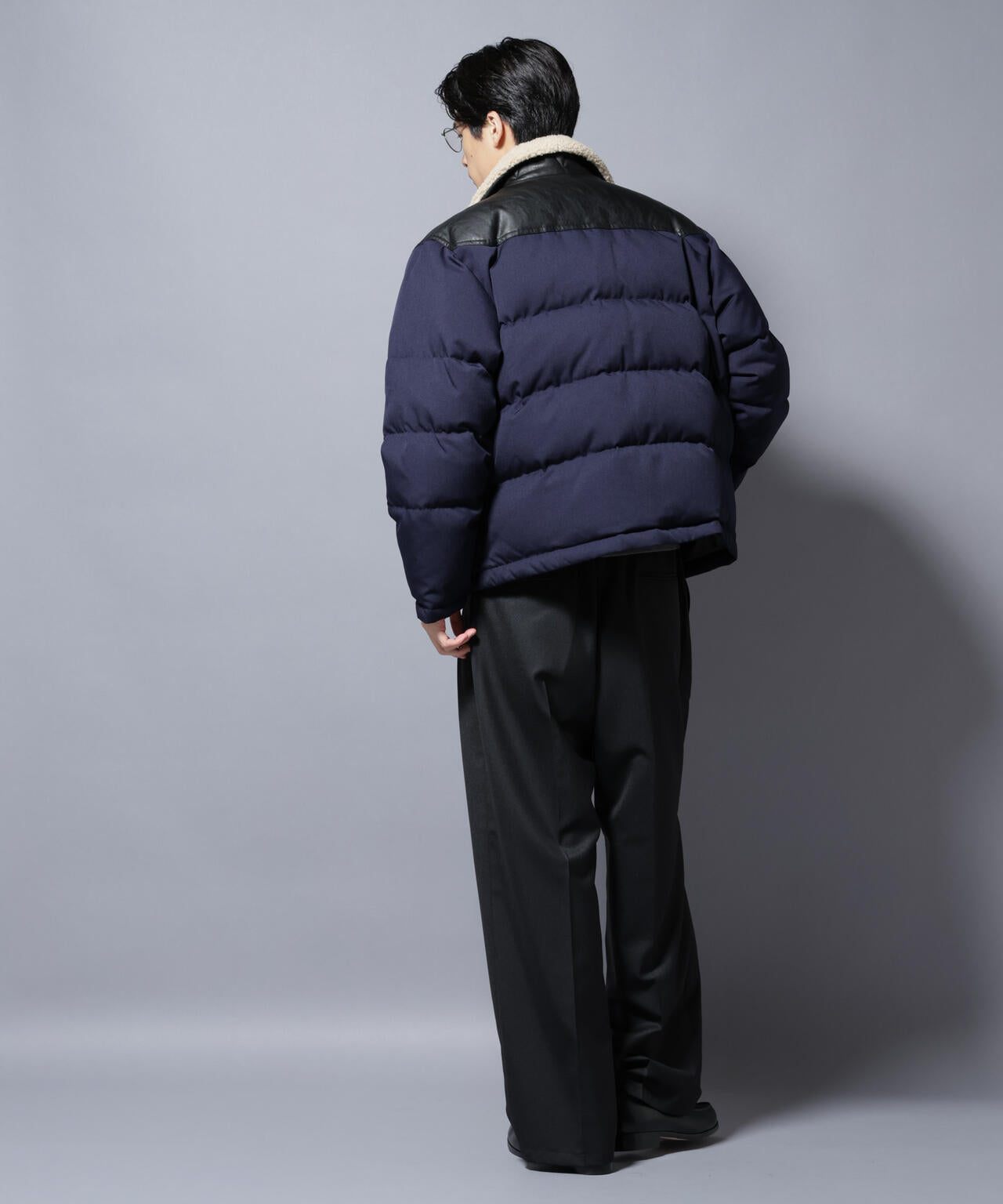 「西川ダウン(R)」ボアカラーサージショートダウン 6685214205