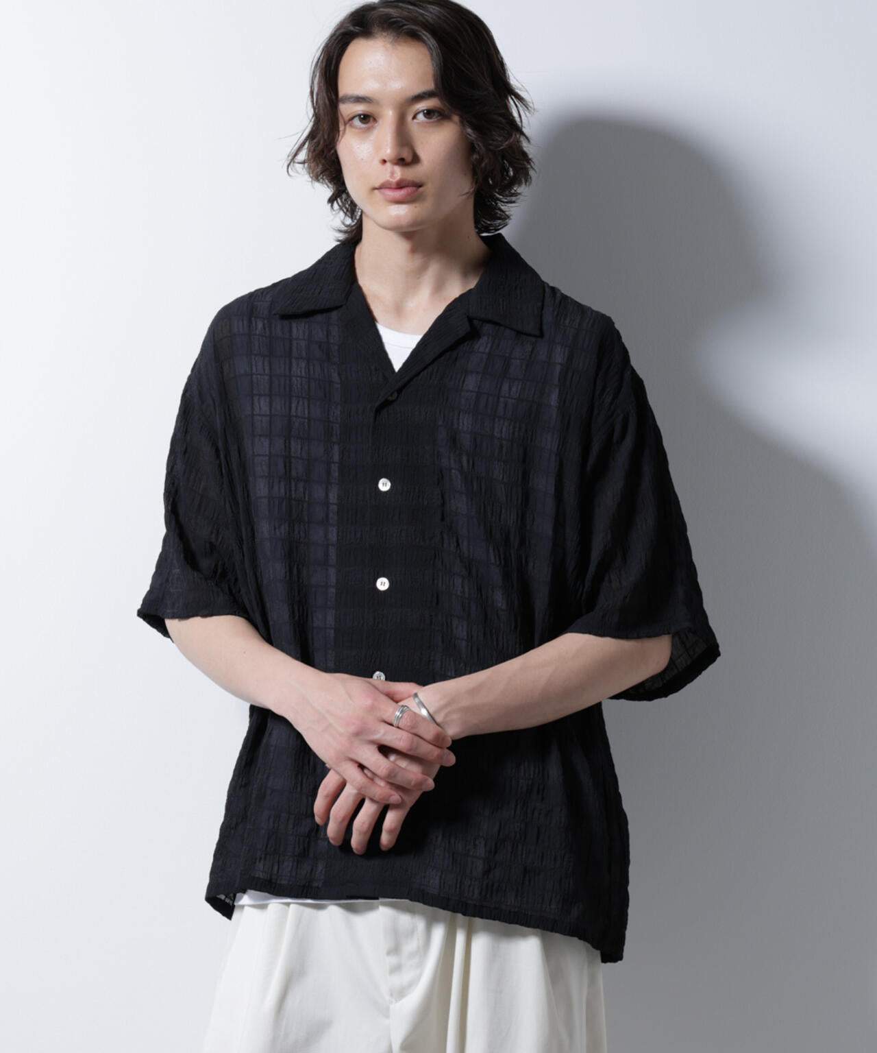 シースルーチェックシャツ 6685221201