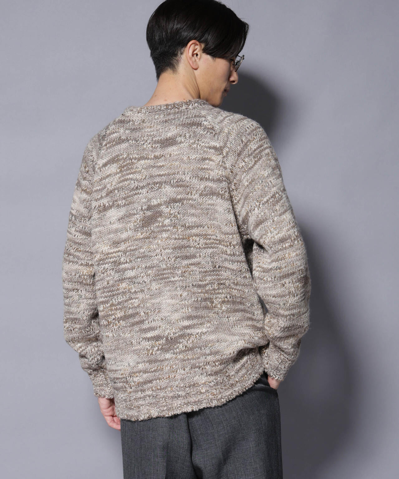 「COFIL」 PAVONE HOLIDAY メランジクルーネックニット 6685222237