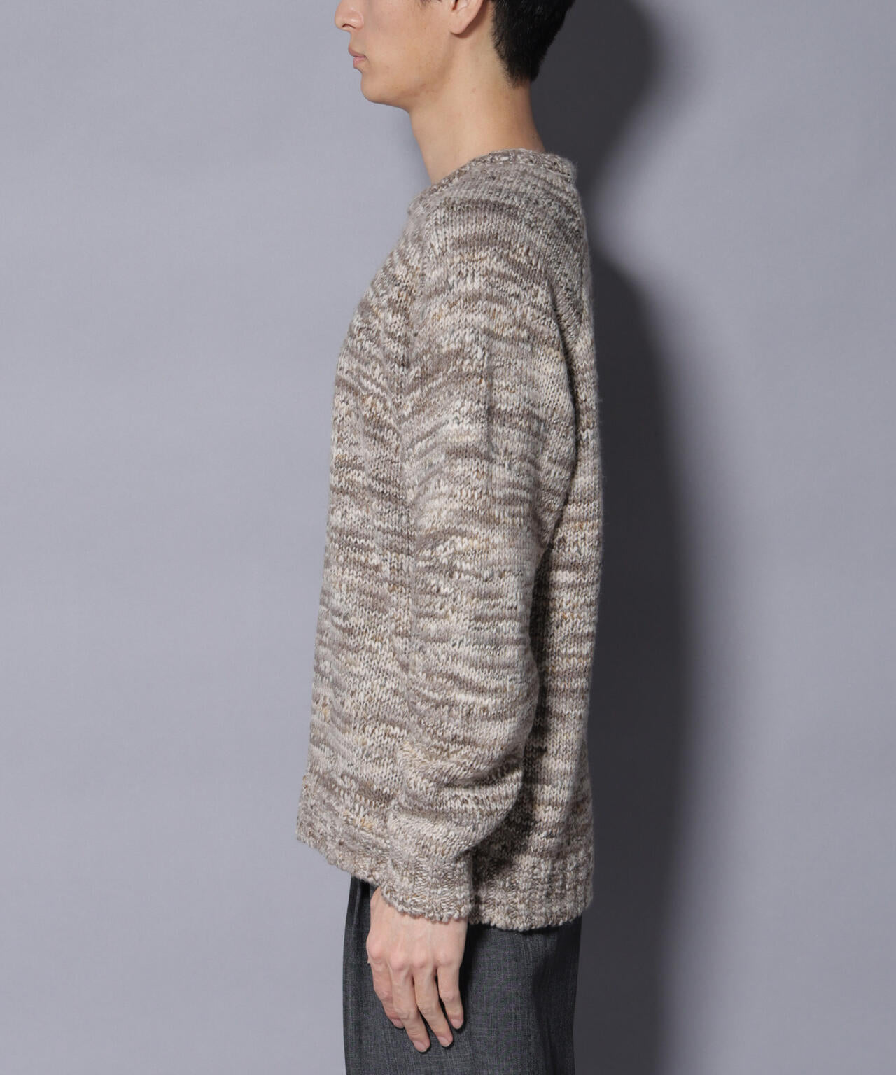 「COFIL」 PAVONE HOLIDAY メランジクルーネックニット 6685222237