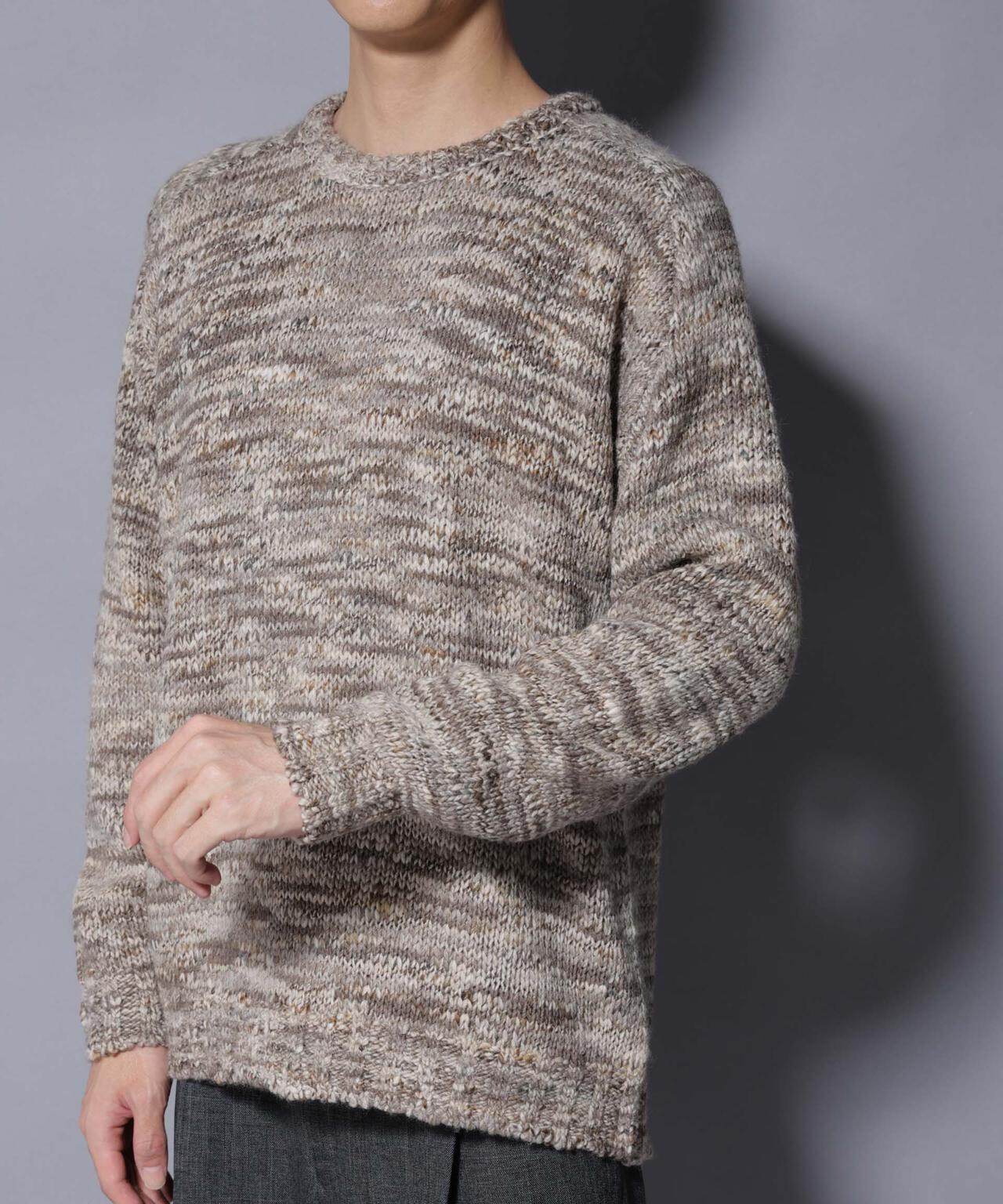 「COFIL」 PAVONE HOLIDAY メランジクルーネックニット 6685222237