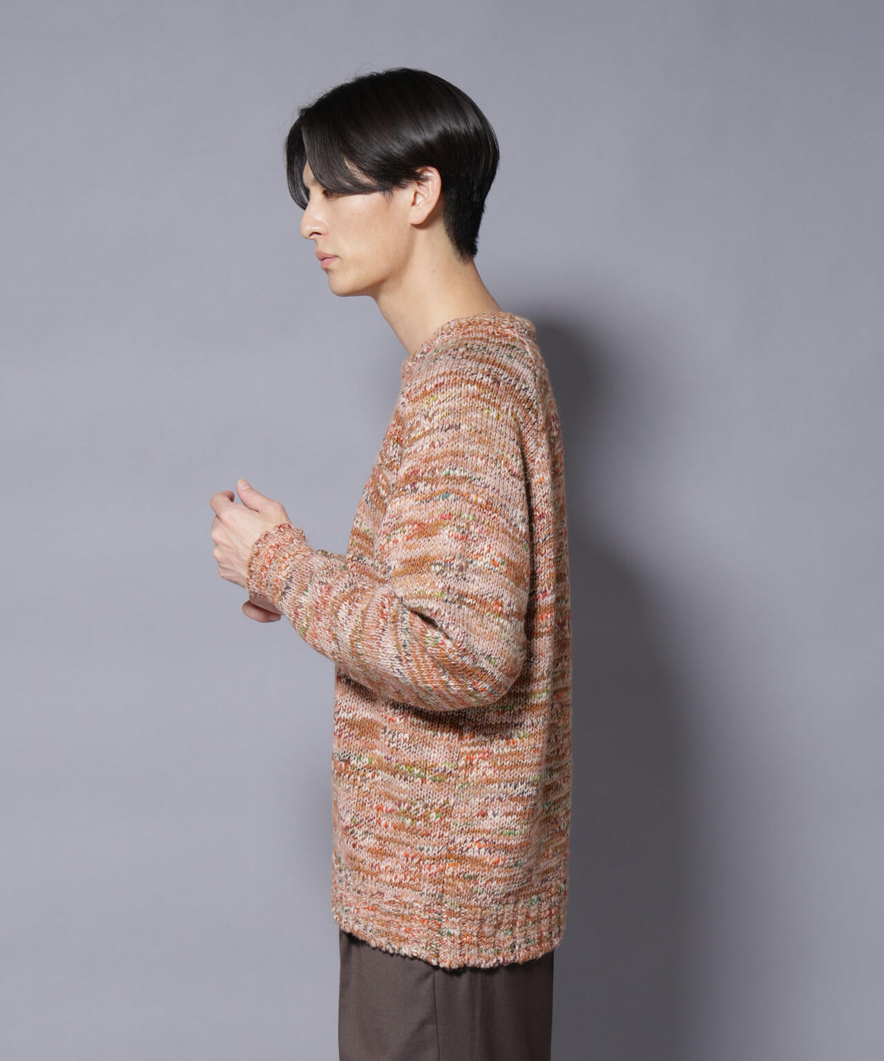 「COFIL」 PAVONE HOLIDAY メランジクルーネックニット 6685222237