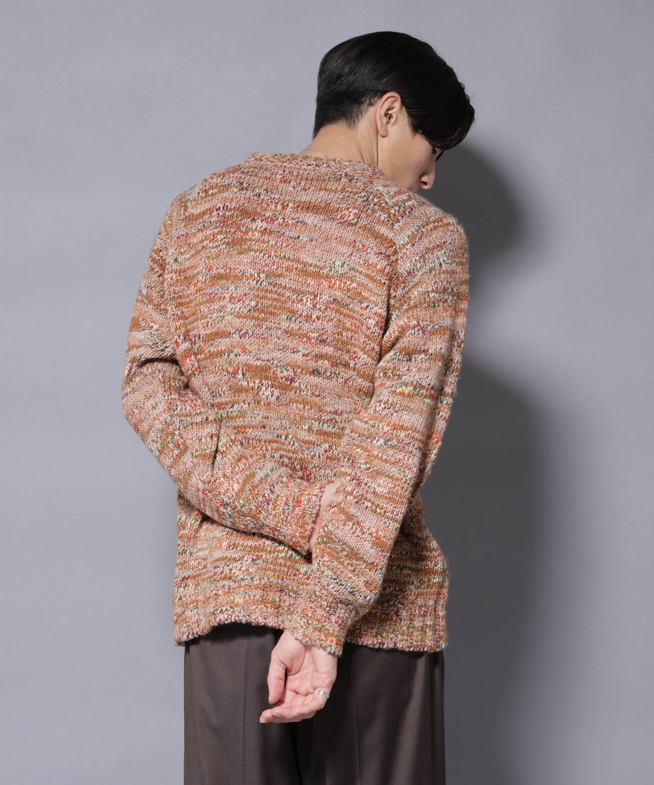 「COFIL」 PAVONE HOLIDAY メランジクルーネックニット 6685222237