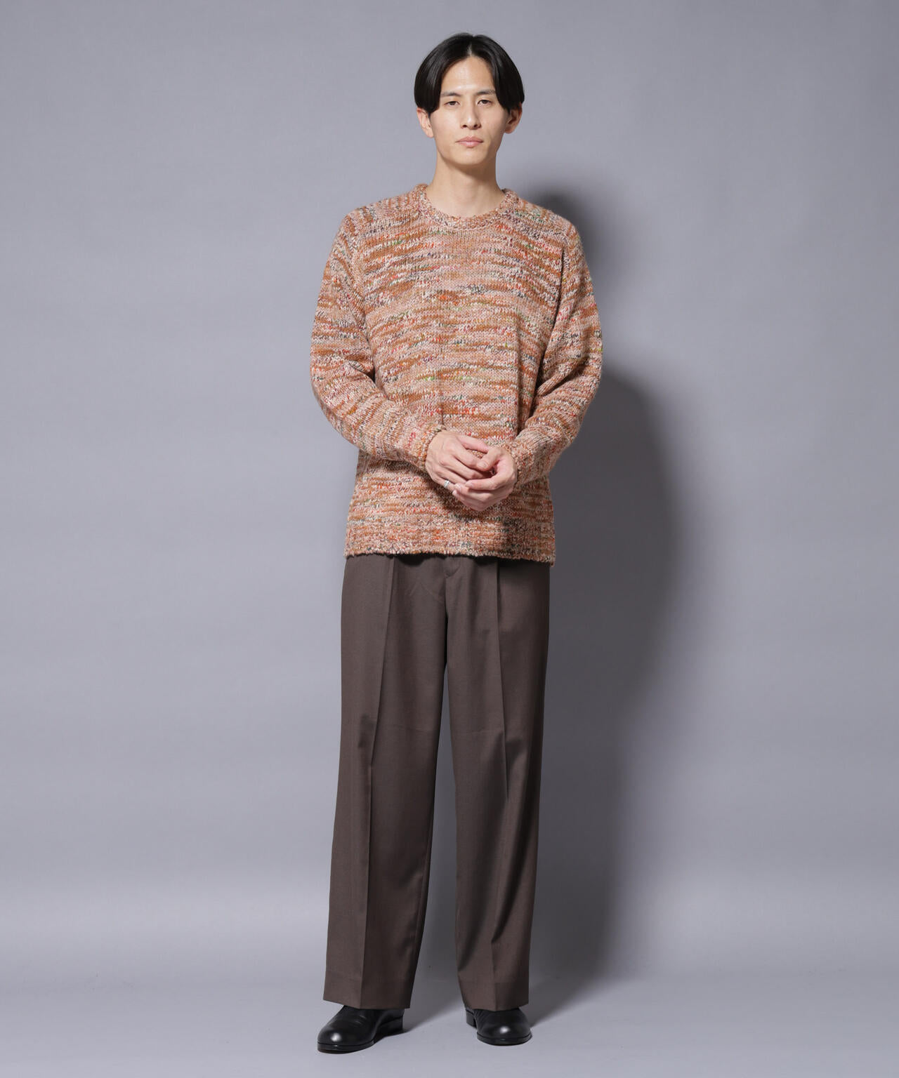 「COFIL」 PAVONE HOLIDAY メランジクルーネックニット 6685222237