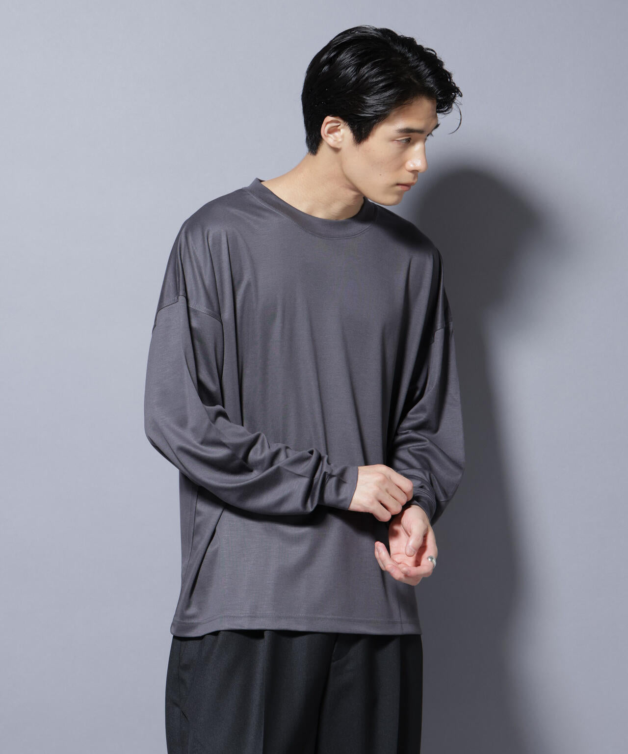 MIYATA×NANO JAPAN MADE キュプラ混 Tシャツ 長袖 6685223204