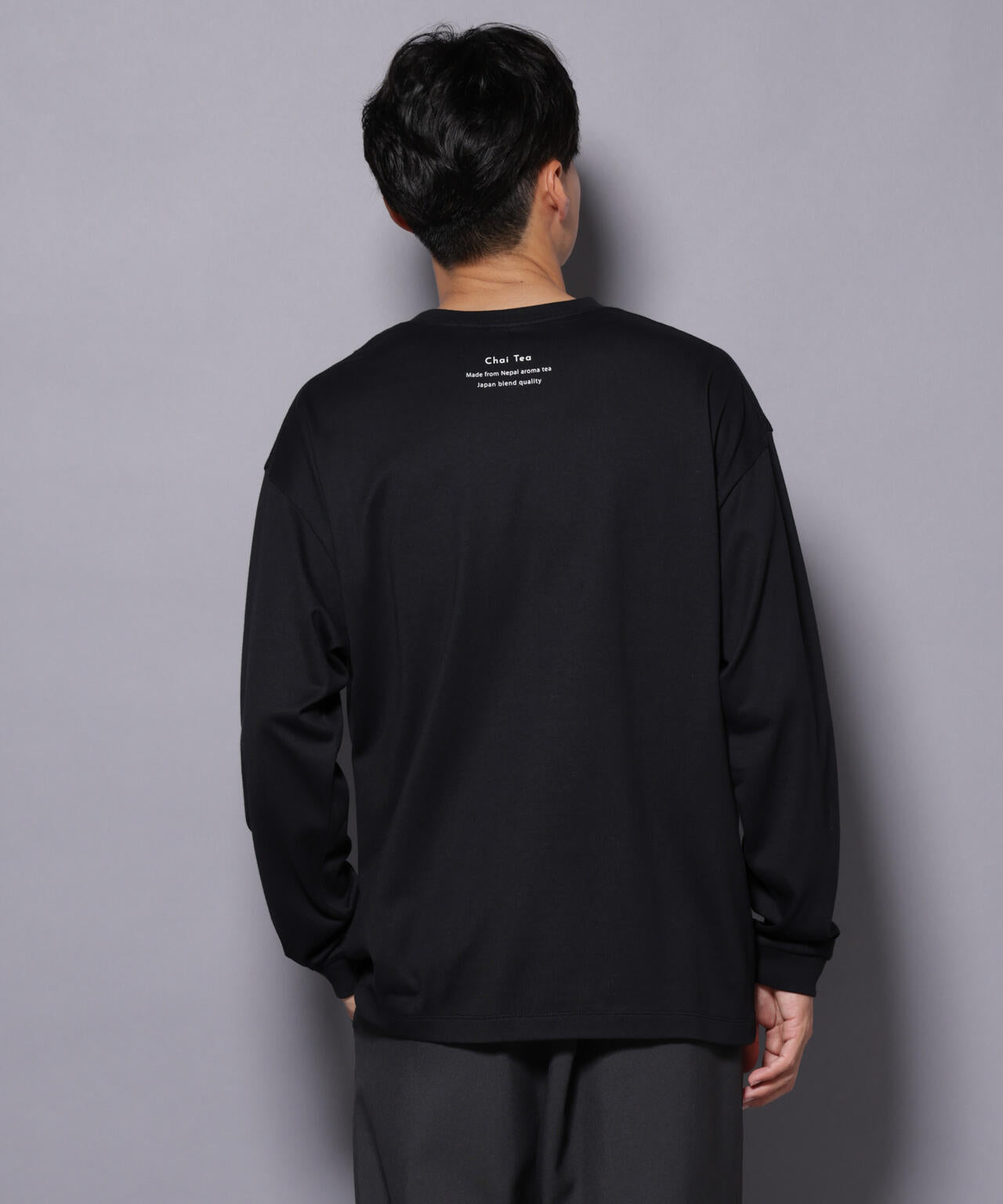 Anti Soaked(R)×SUNCHAI ロゴ刺繍 汗染み防止 Tシャツ長袖 6685223211