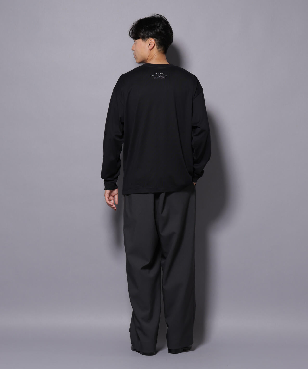 Anti Soaked(R)×SUNCHAI ロゴ刺繍 汗染み防止 Tシャツ長袖 6685223211
