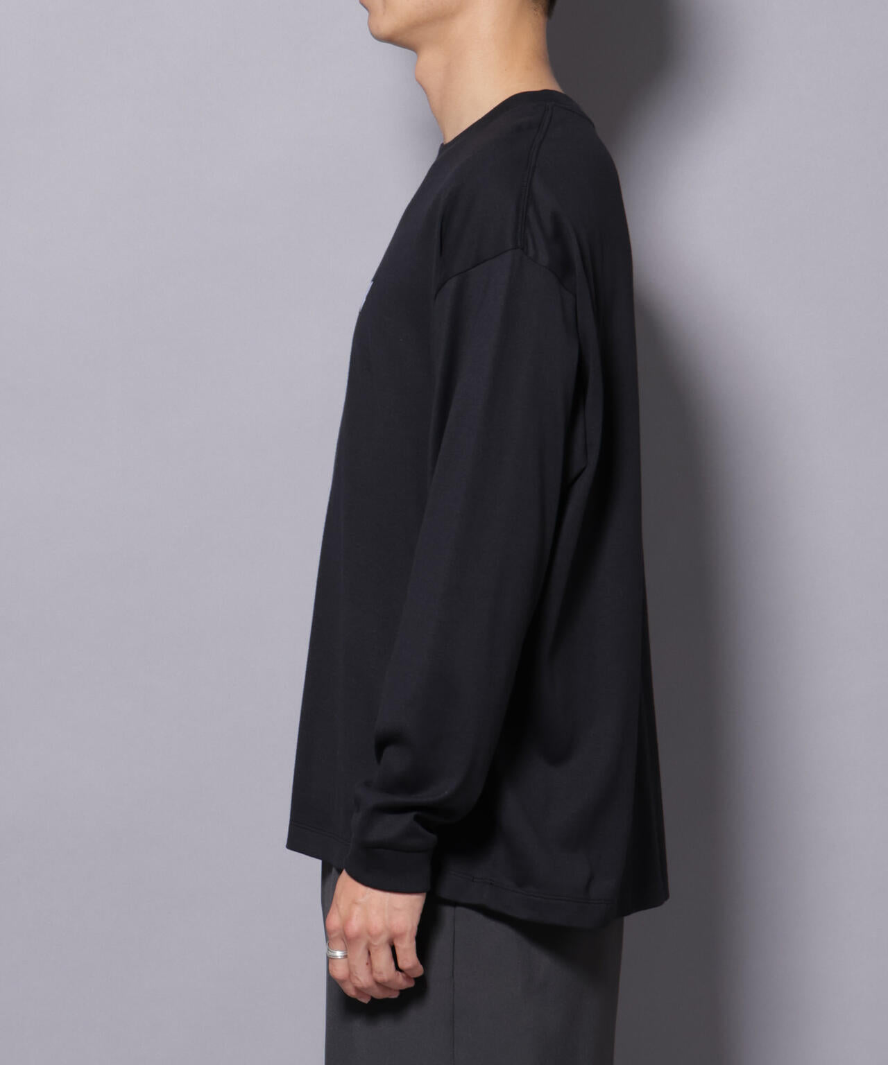 Anti Soaked(R)×SUNCHAI ロゴ刺繍 汗染み防止 Tシャツ長袖 6685223211