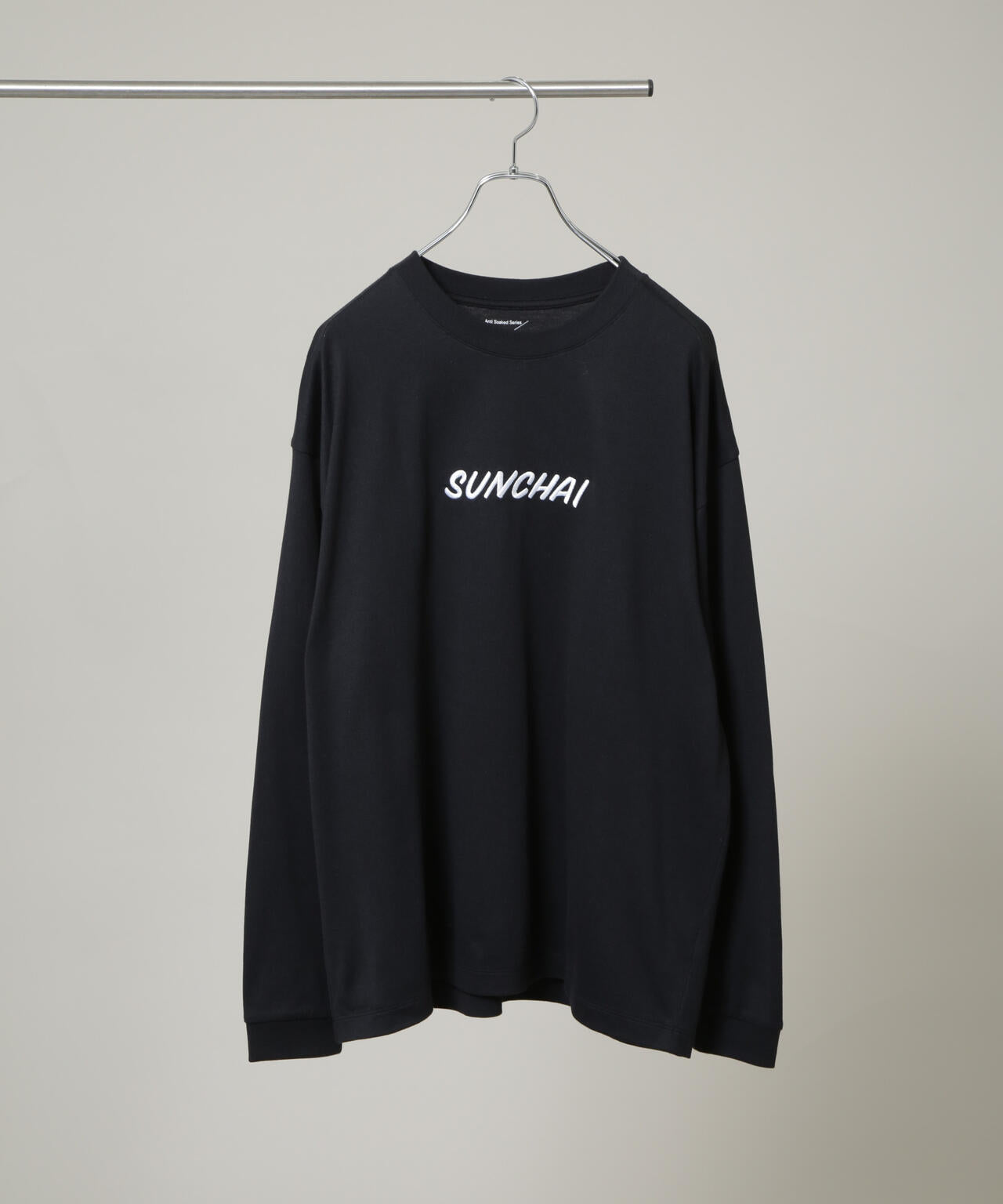 Anti Soaked(R)×SUNCHAI ロゴ刺繍 汗染み防止 Tシャツ長袖 6685223211