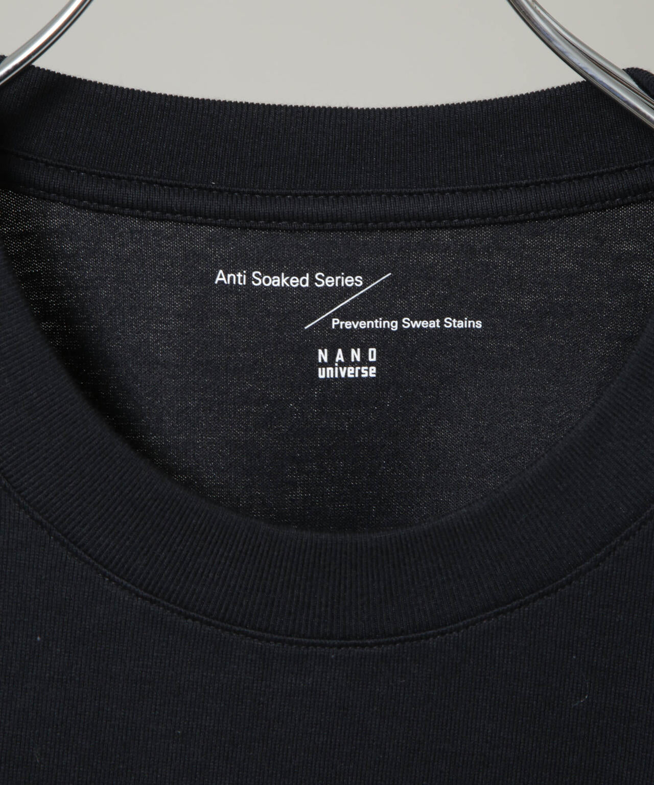 Anti Soaked(R)×SUNCHAI ロゴ刺繍 汗染み防止 Tシャツ長袖 6685223211