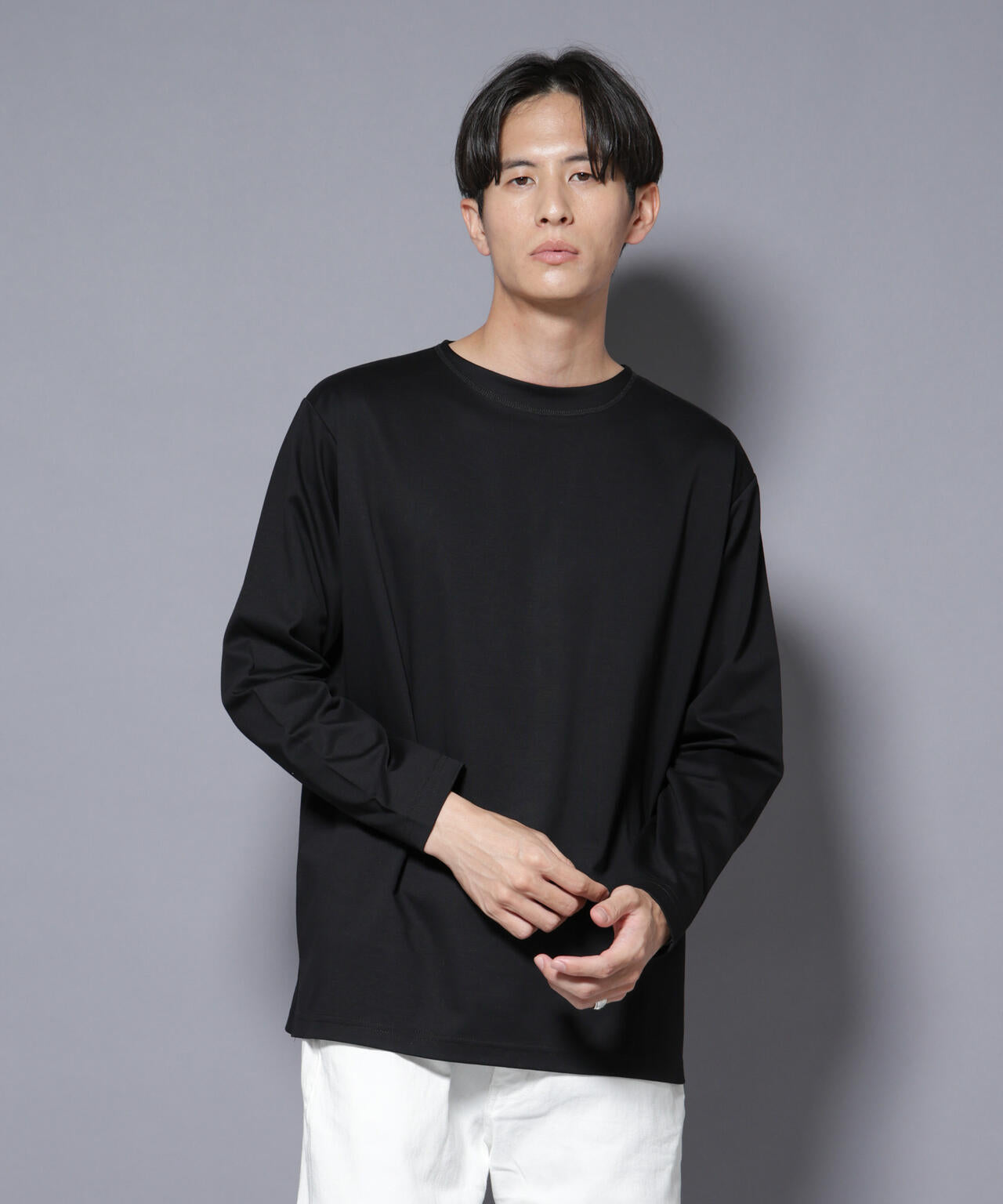「NJ/CLUB」モクロディ ボートネック サイドスリットTシャツ 6685223214
