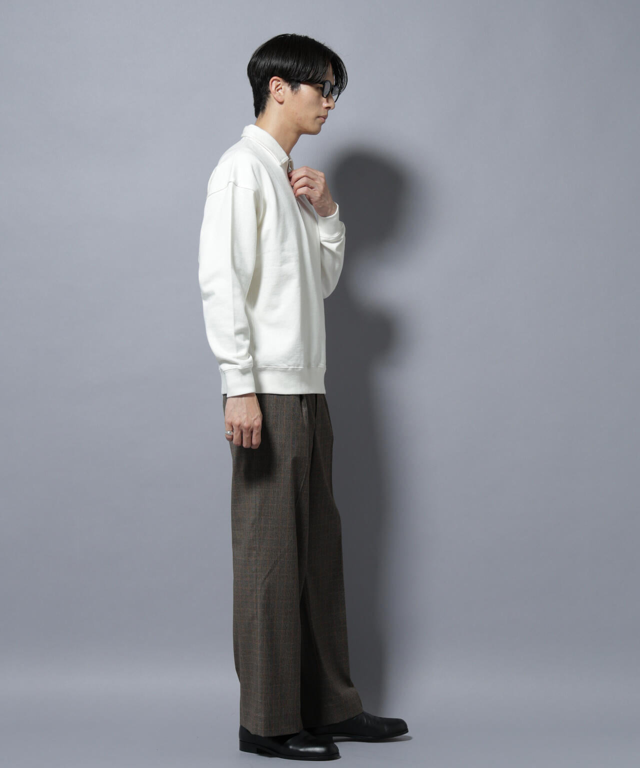 DELEGANTEエアリーサキソニー/CHK/ST ストレートFITパンツ(セットアップ可) 6685227205